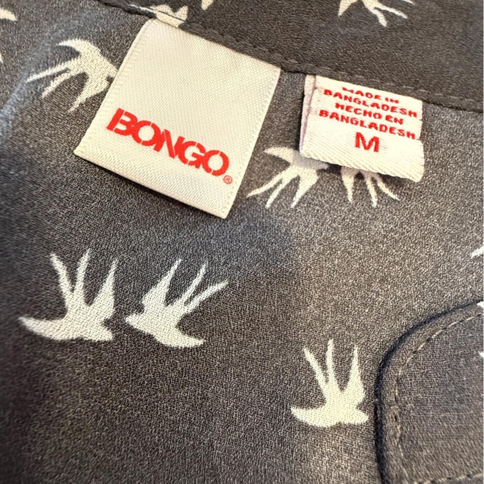 Bonobos Bongo boho charcoal gray tunic top white bird pattern SZ M Size M / US 6-8 / IT 42-44 - 7 Thumbnail
