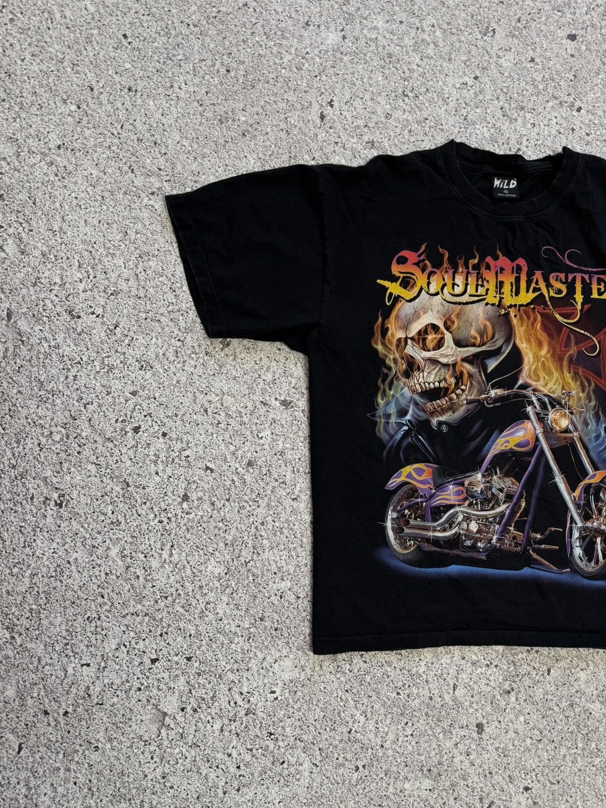 Harley Davidson × Vintage Vintage 1990’s Soul Master Ghost Rider West Choppers T-Shirt Size US XL / EU 56 / 4 - 4 Thumbnail