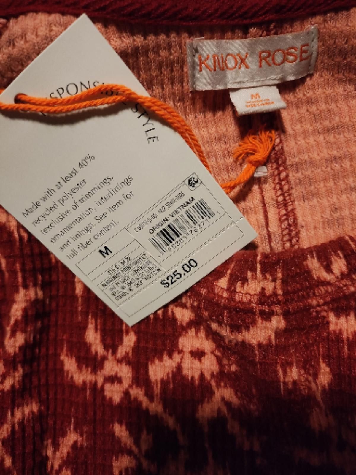 Other Knox Rose Burgundy Print Knit Long Sleeve Top Medium Size M / US 6-8 / IT 42-44 - 6 Thumbnail