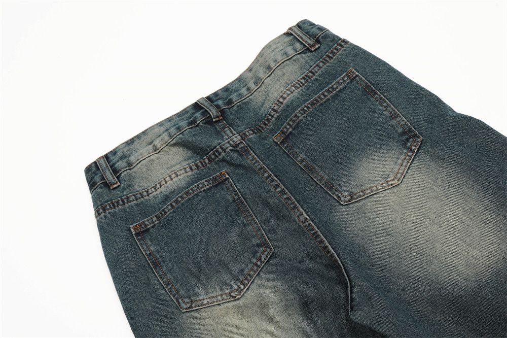 Japanese Brand × Jean Men's loose trendy patchwork jeans with metal buttons Size US 34 / EU 50 - 5 Thumbnail