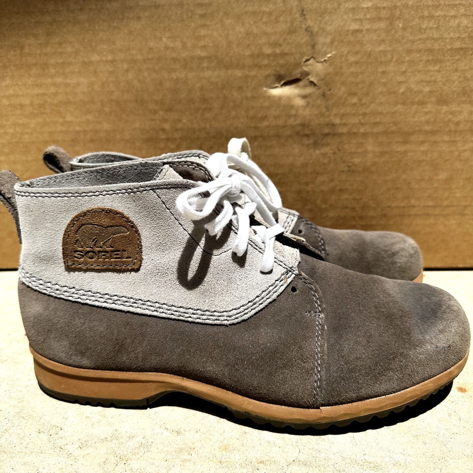 Sorel Greely Chukka Boots Lace Up Suede Leather Winter Waterproof Sage Gray 7 Sorel Greely Chukka Boots Lace Up Suede Leather Sage Gray 7 main image 4