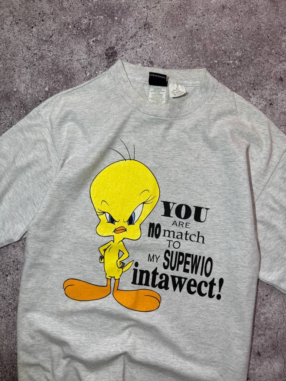 Vintage × Warner Bros Vintage 1995 Tweety Tee Superio Intawect Quote Warner Bros. Size US L / EU 52-54 / 3 - 2 Thumbnail