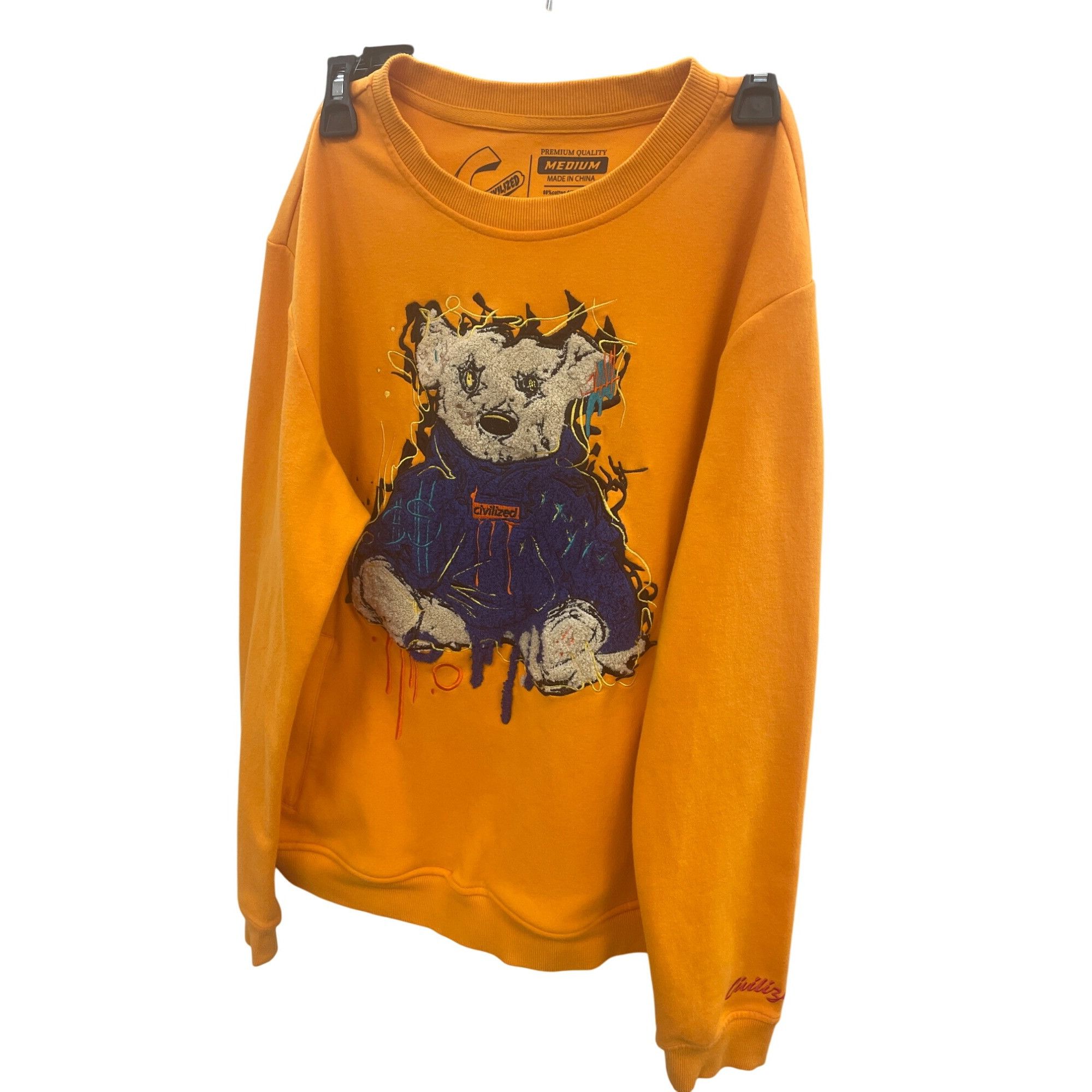 Civilized Civilized mens Orange bear graphic embroided Crewneck Sweats Size US M / EU 48-50 / 2 - 10 Thumbnail