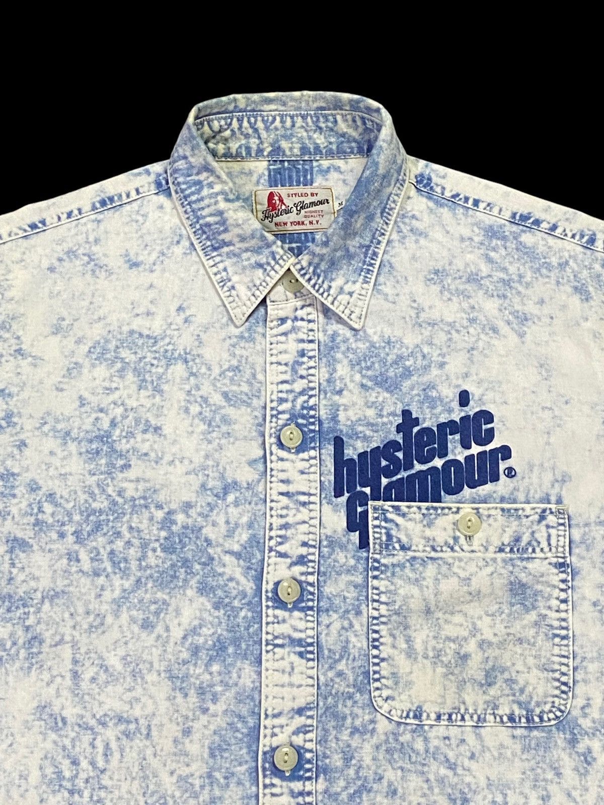 Hysteric Glamour × Japanese Brand Rare Design‼️Hysteric Glamour Acid Wash Shirt Button Ups Size US M / EU 48-50 / 2 - 15 Thumbnail