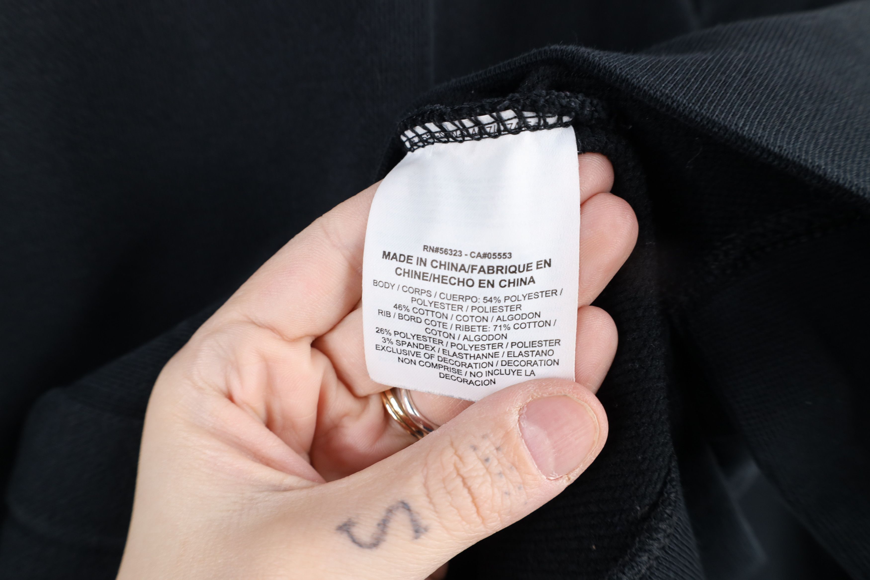 Nike × Vintage Vintage Y2K Nike Letter Spell Out Cropped Sweatshirt Black Size XXL / US 16-18 / IT 52-54 - 11 Thumbnail