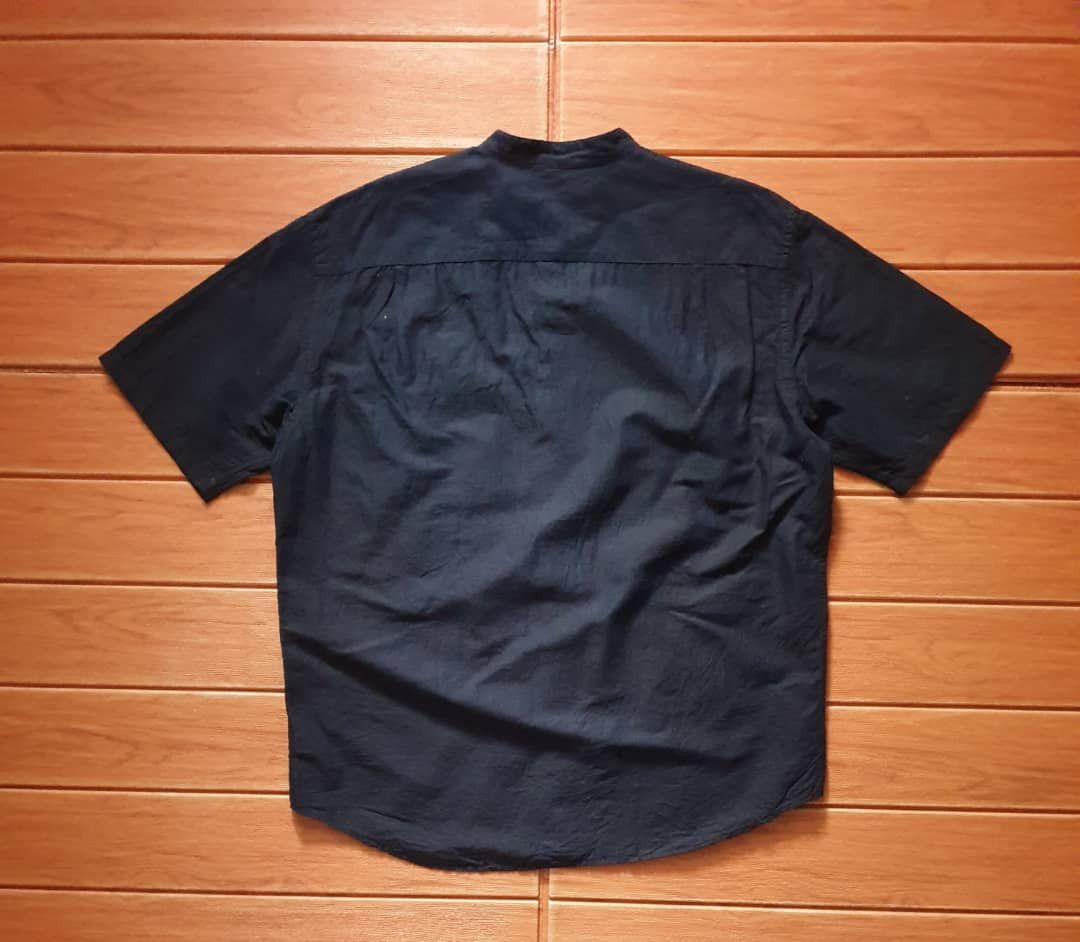 Japanese Brand Uniqlo mandarin collar blue shirt Size US XL / EU 56 / 4 - 6 Thumbnail
