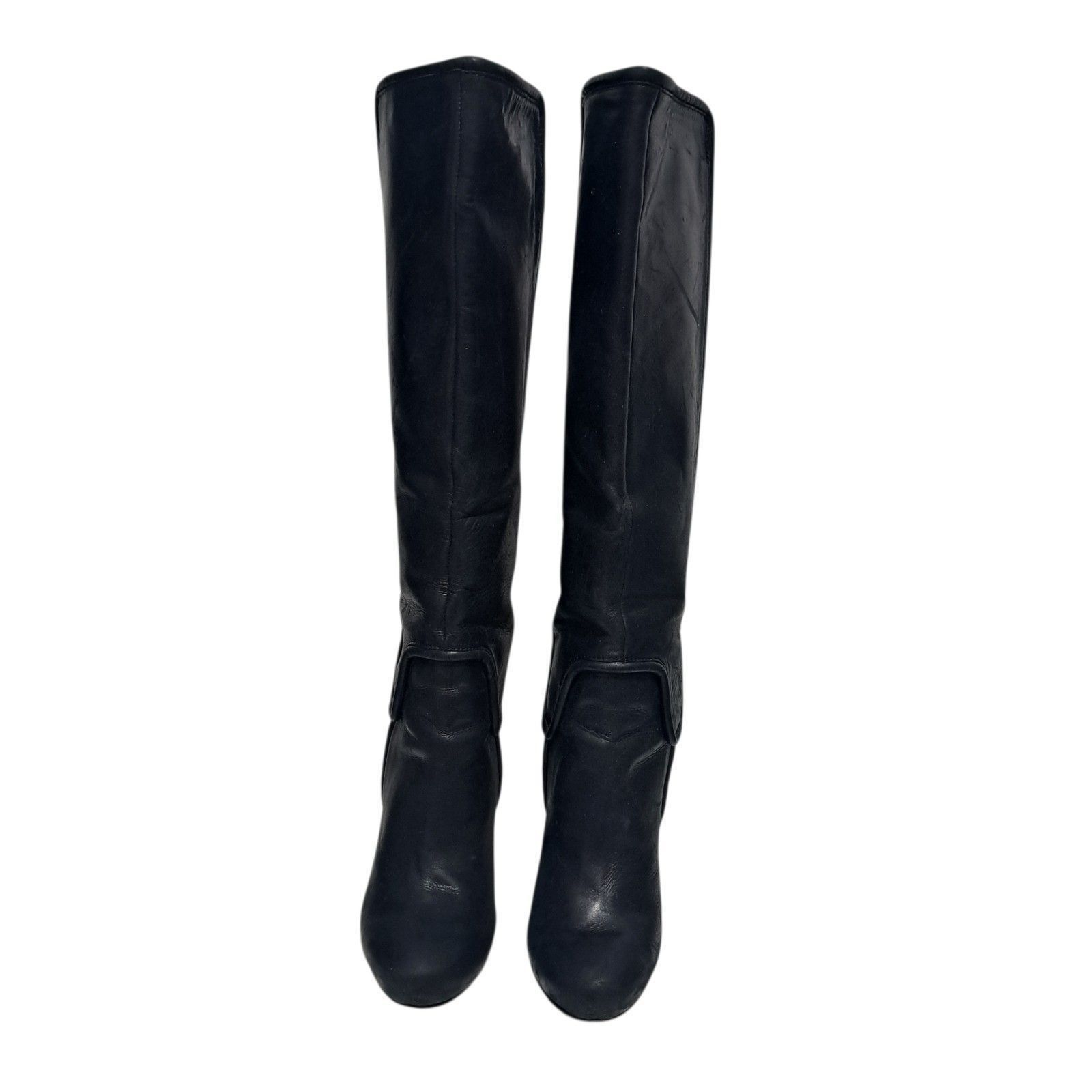 Diane von Furstenberg Diane Von Fursternberg Boho Chic Goth Leather Knee High Heel Size US 7 / IT 37 - 7 Thumbnail