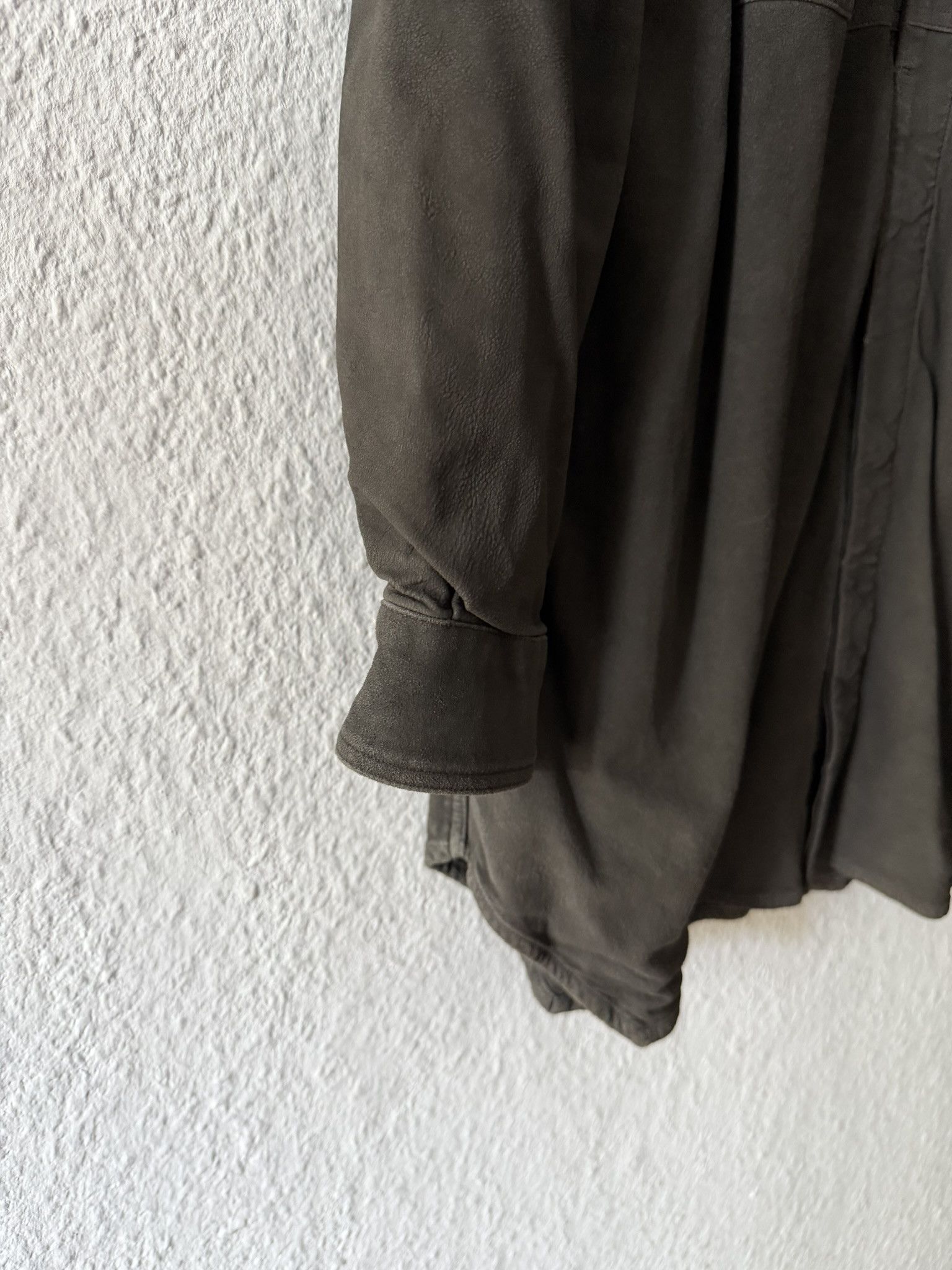 Rick Owens F/W 16 “MASTODON” Blistered Lamb Leather Trench Shirt L/54 Size US L / EU 52-54 / 3 - 9 Thumbnail