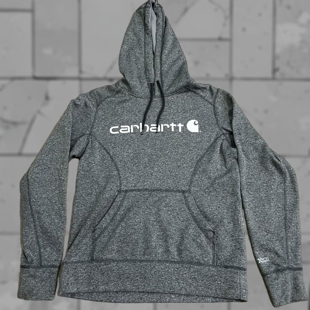 Carhartt Carhartt Gray Hoodie Long Sleeve Pullover Activewear Womens Size S Size S / US 4 / IT 40 - 1 Thumbnail