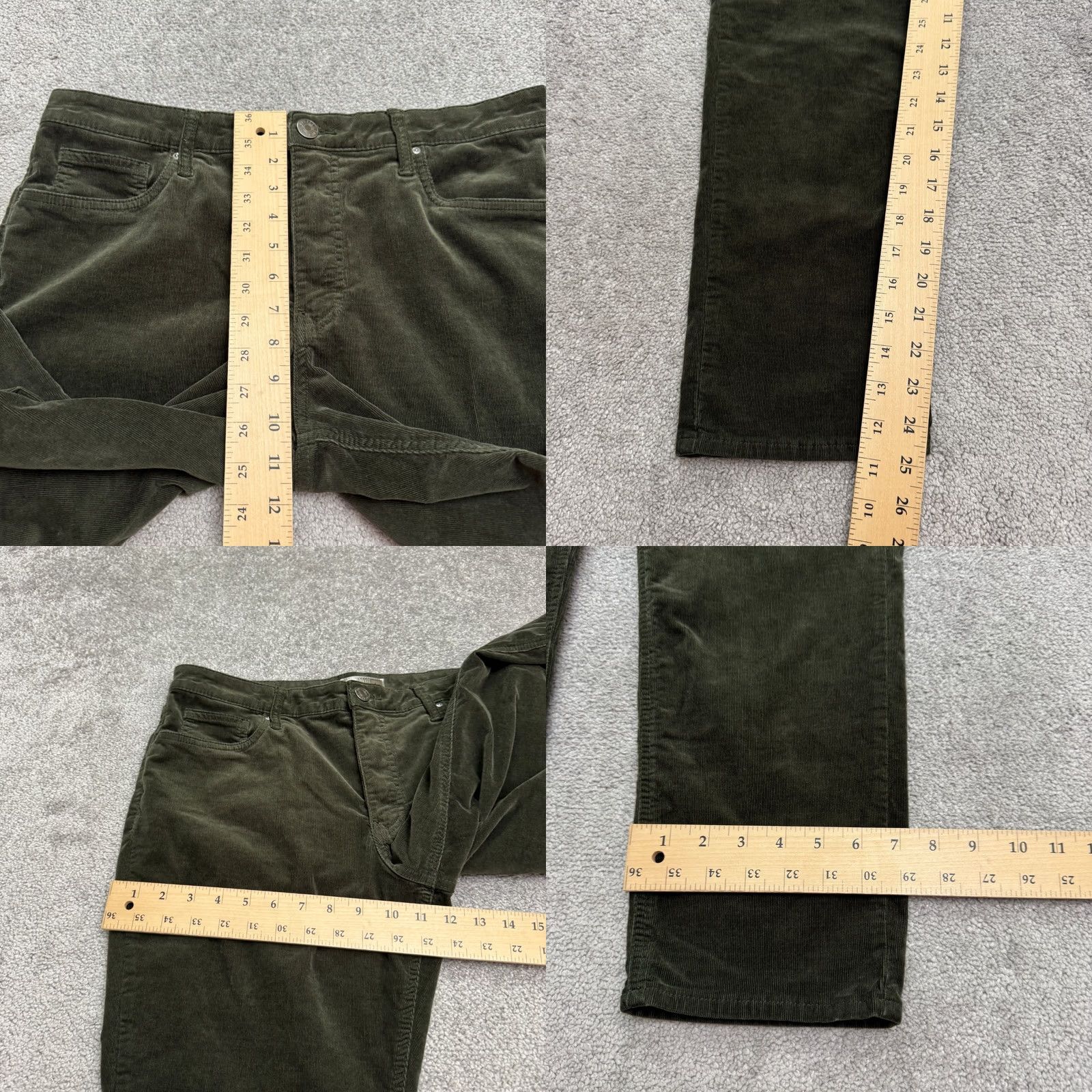 Vintage KUT From The Kloth Mom Jean Corduroy High Rise Womens Green 12P Size 34" / US 12 / IT 48 - 9 Thumbnail