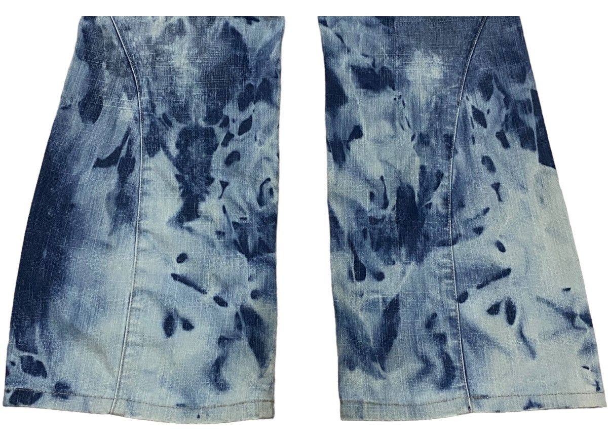 If Six Was Nine Vintage Marithe Francios Girbaud Flared Bleach Jeans 1990s Size US 34 / EU 50 - 4 Thumbnail