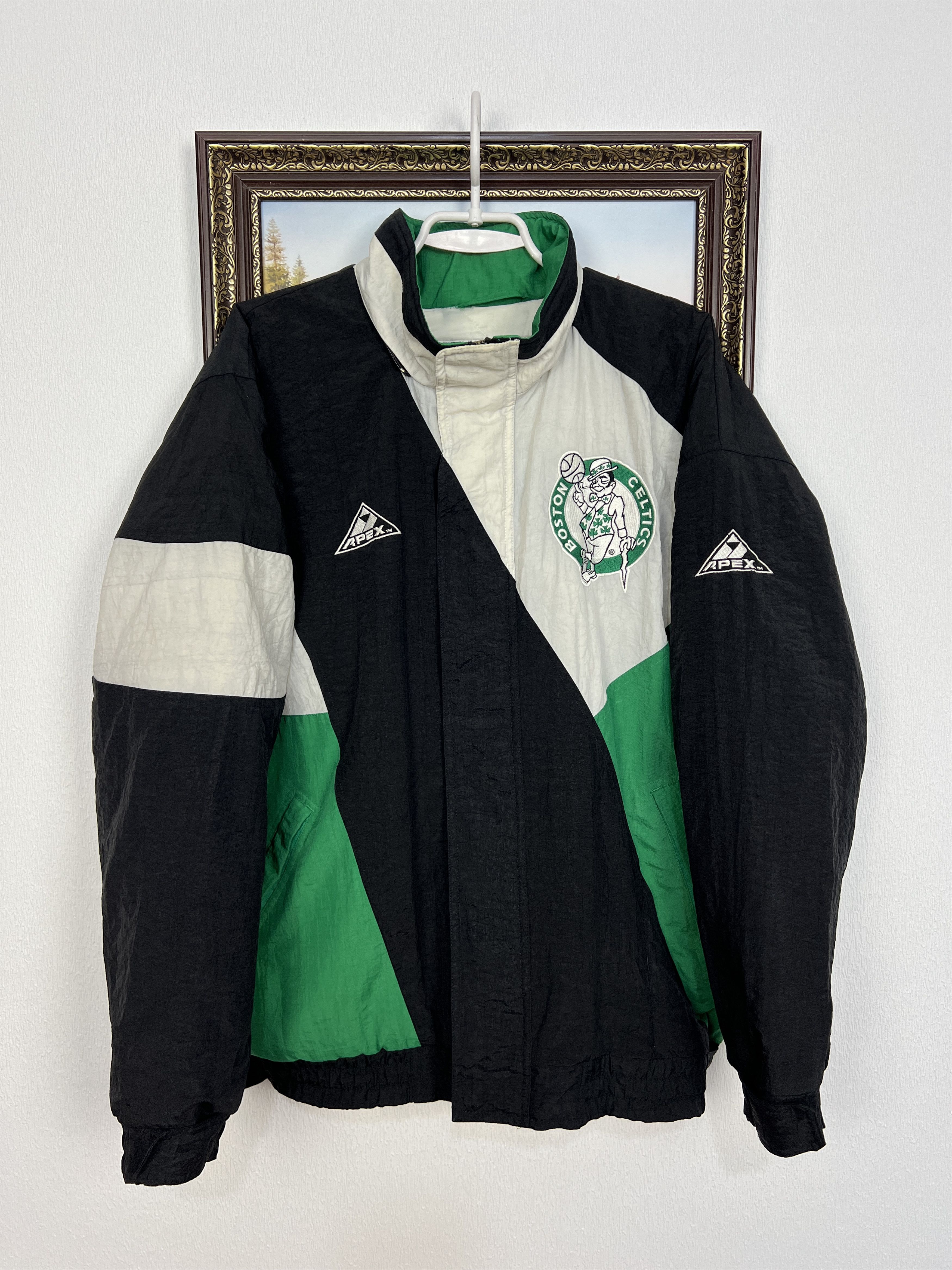 Apex One Vintage 90's Boston Celtics NBA Bomber Jacket Rare Hype Size US L / EU 52-54 / 3 - 3 Thumbnail