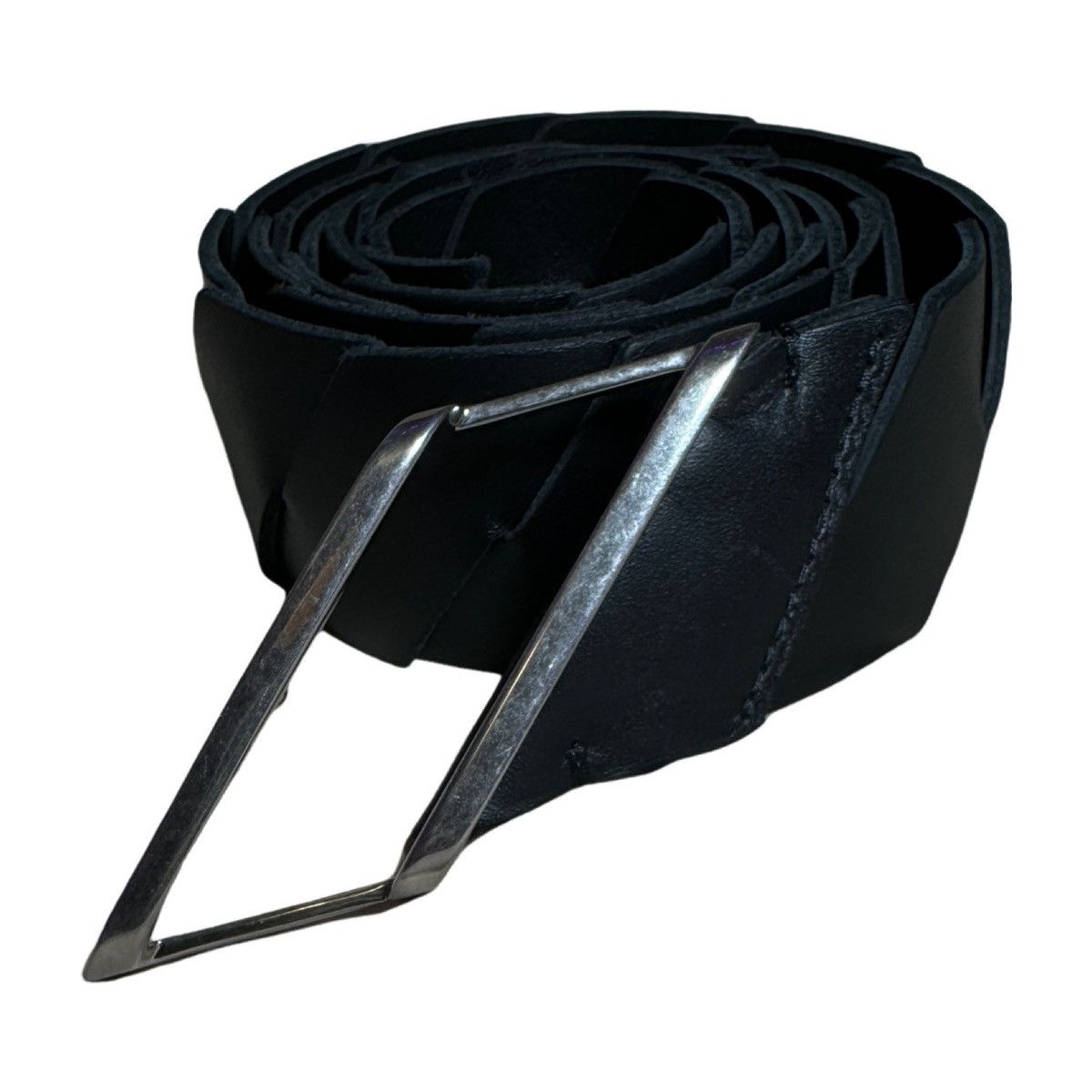 Bottega Veneta Woven Calfskin Rhomboid Belt Size 32 - 1 Thumbnail