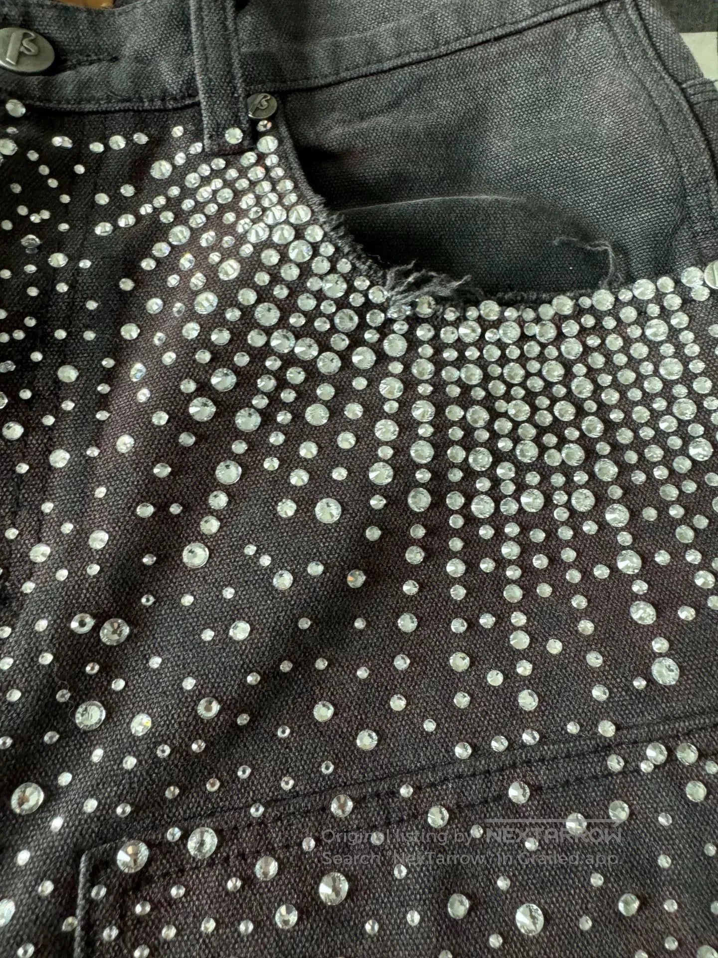 Birth of Royal Child Royal Child Laser Rhinestone Cargo Pants. Size 26" / US 2 / IT 38 - 3 Thumbnail