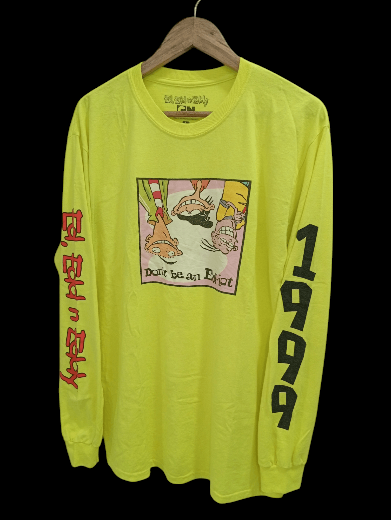 Cartoon Network × Vintage 🔥🔥Ed,Edd N Eddy Don't Be An Ed-iot LS T-Shirt Size US L / EU 52-54 / 3 - 3 Thumbnail