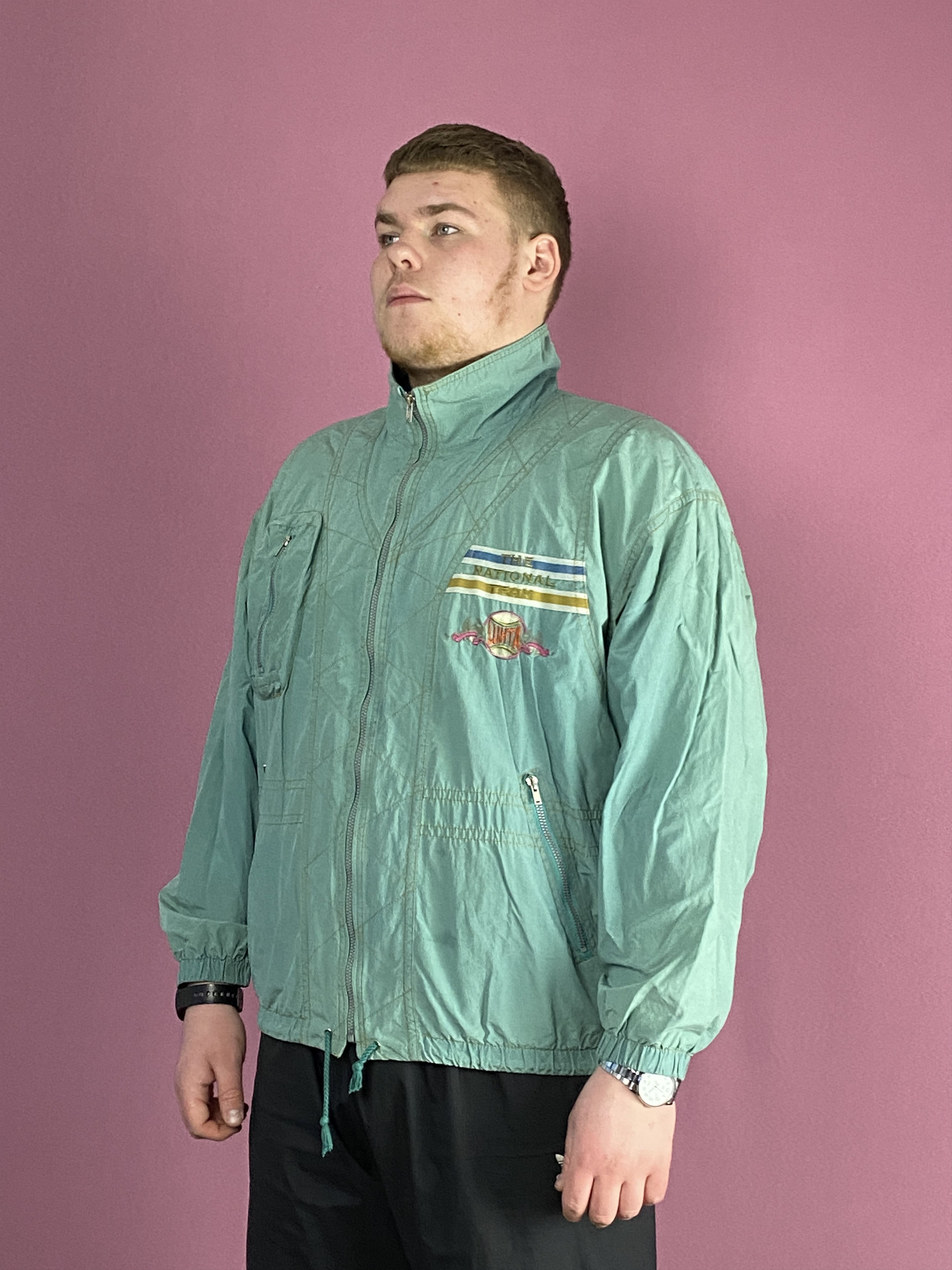 Vintage 90s Vintage Men's Windbreaker Jacket - Size 44 / XL Size US XL / EU 56 / 4 - 2 Thumbnail