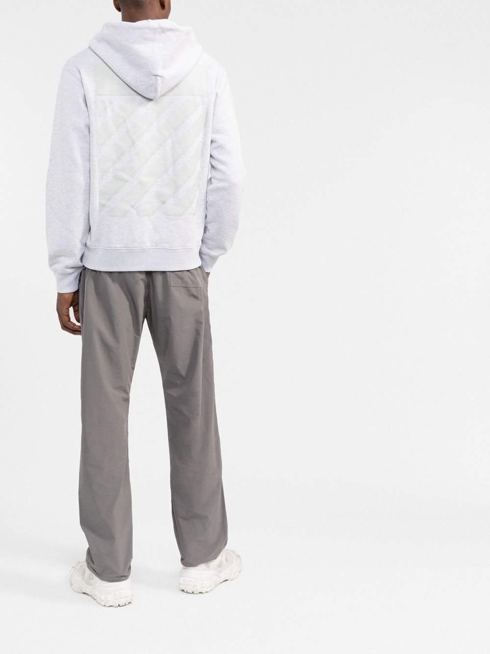 Off-White Grey Logo Rubber Diagonals Hoodie Size XS / US 0-2 / IT 36-38 - 3 Thumbnail