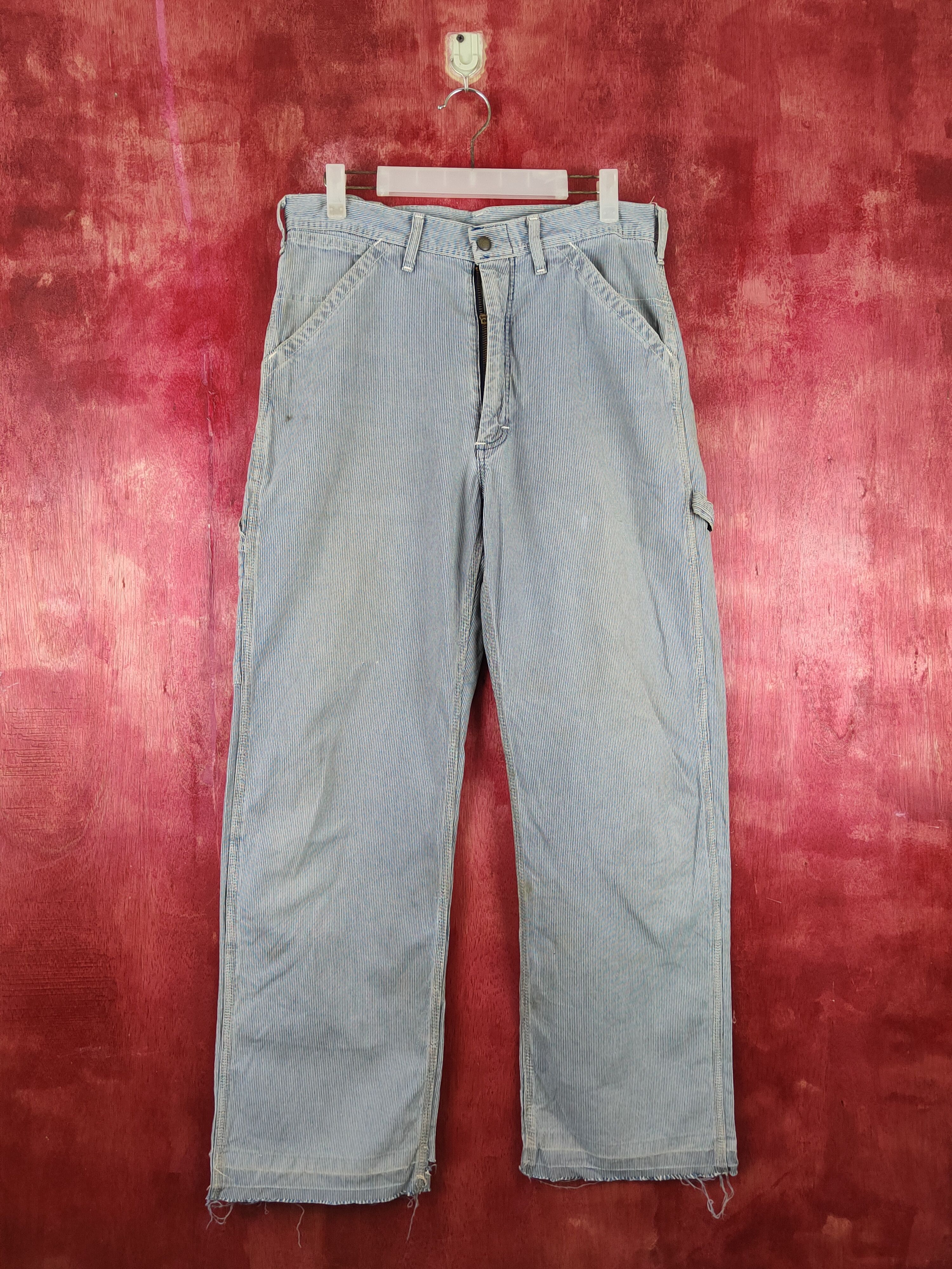 Vintage Lee Blue Faded stripe vintage painter Cargo Pants #S1711 Size US 32 / EU 48 - 1 Thumbnail