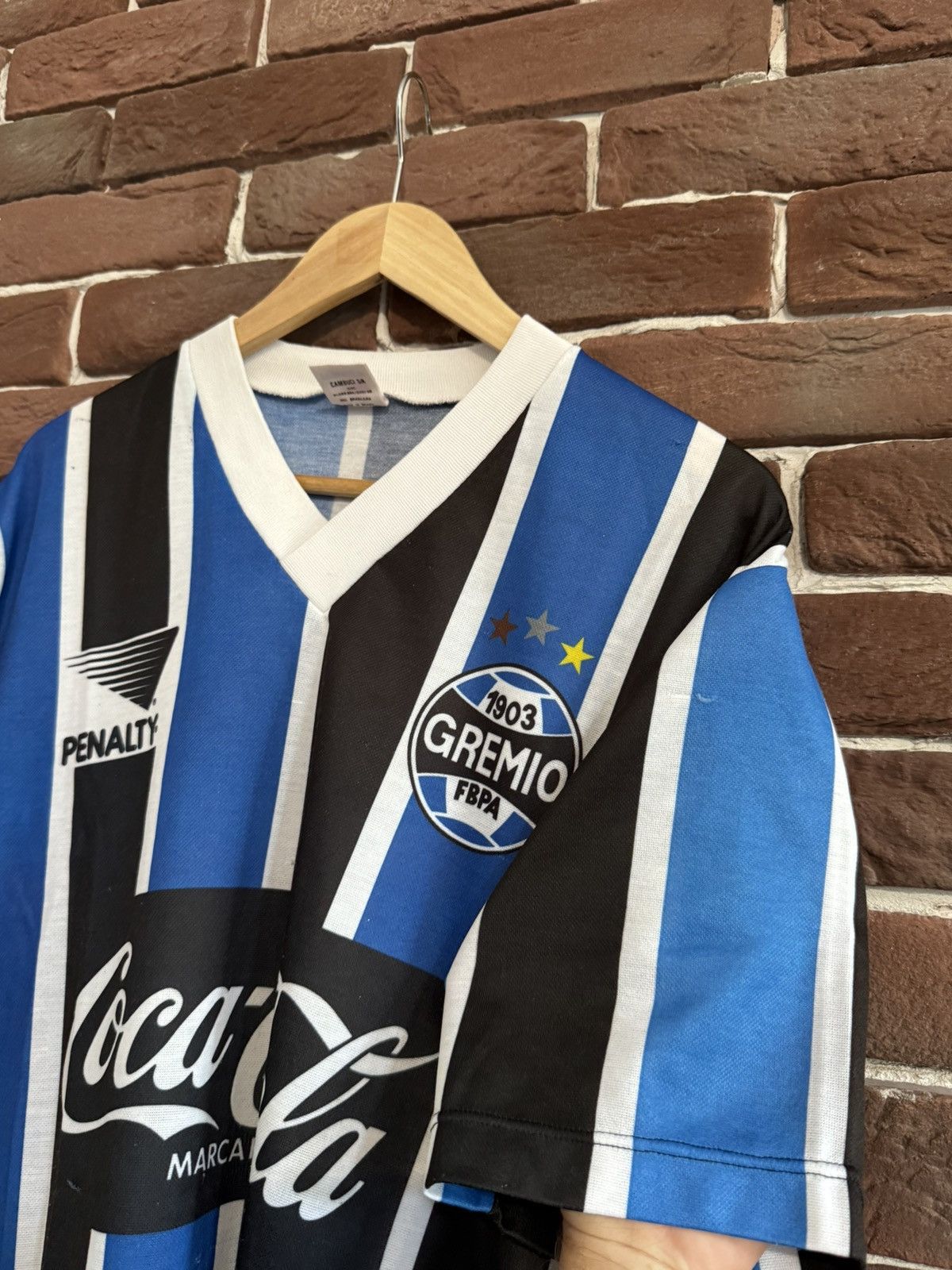 Penalty × Vintage Rare Vintage 1992/93 Gremio Home Football Soccer Jersey L Size US L / EU 52-54 / 3 - 13 Thumbnail