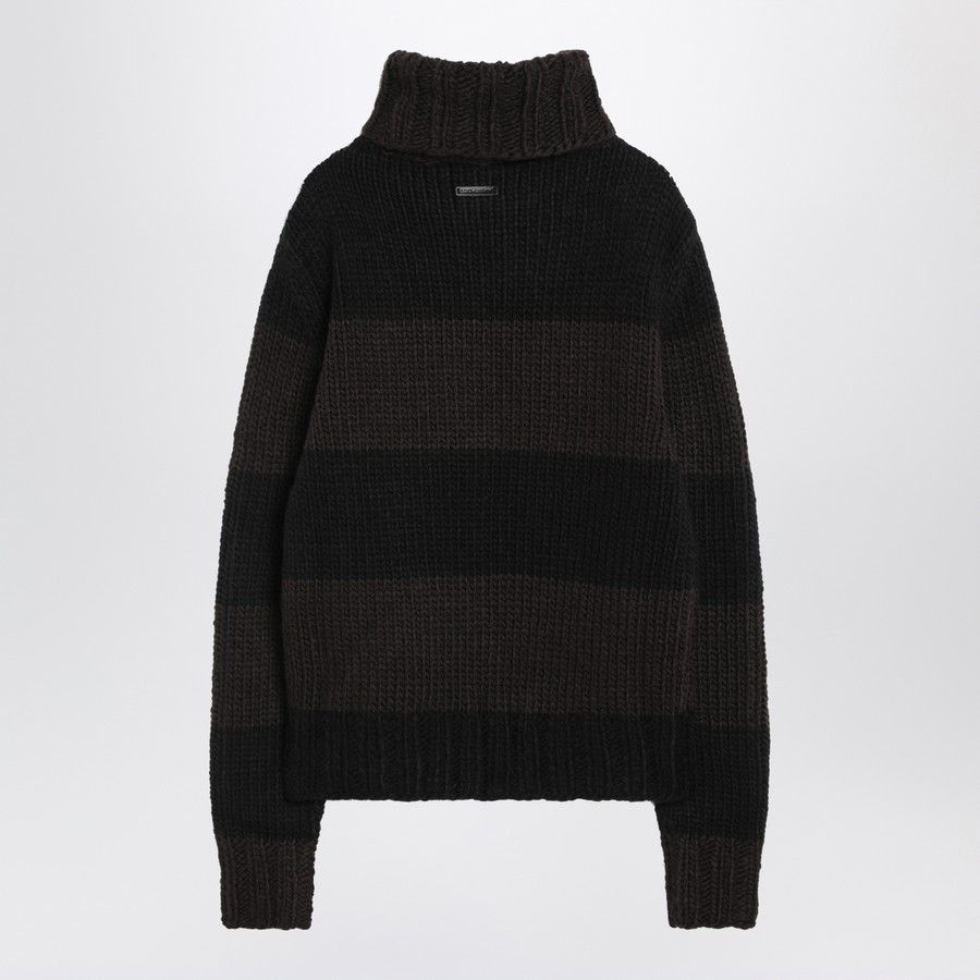 Dolce & Gabbana o1d2blof0226 Striped Wool Blend Turtleneck Sweater Size US M / EU 48-50 / 2 - 2 Thumbnail