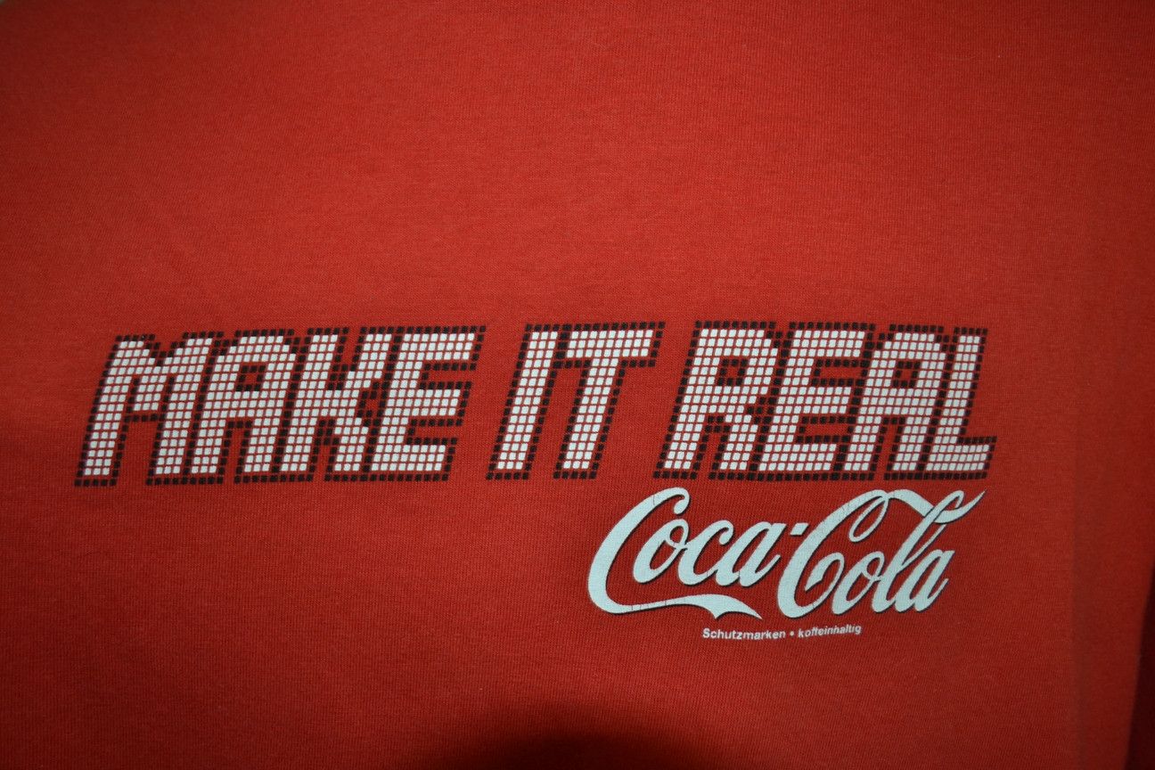Coca Cola × Vintage Vintage Coca Cola Make it Real Football Soccer tee t-shirt Size US XXL / EU 58 / 5 - 7 Thumbnail