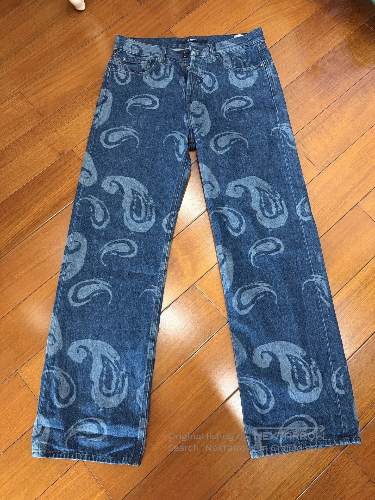 Jacquemus Cashew Pattern Flared Jeans.