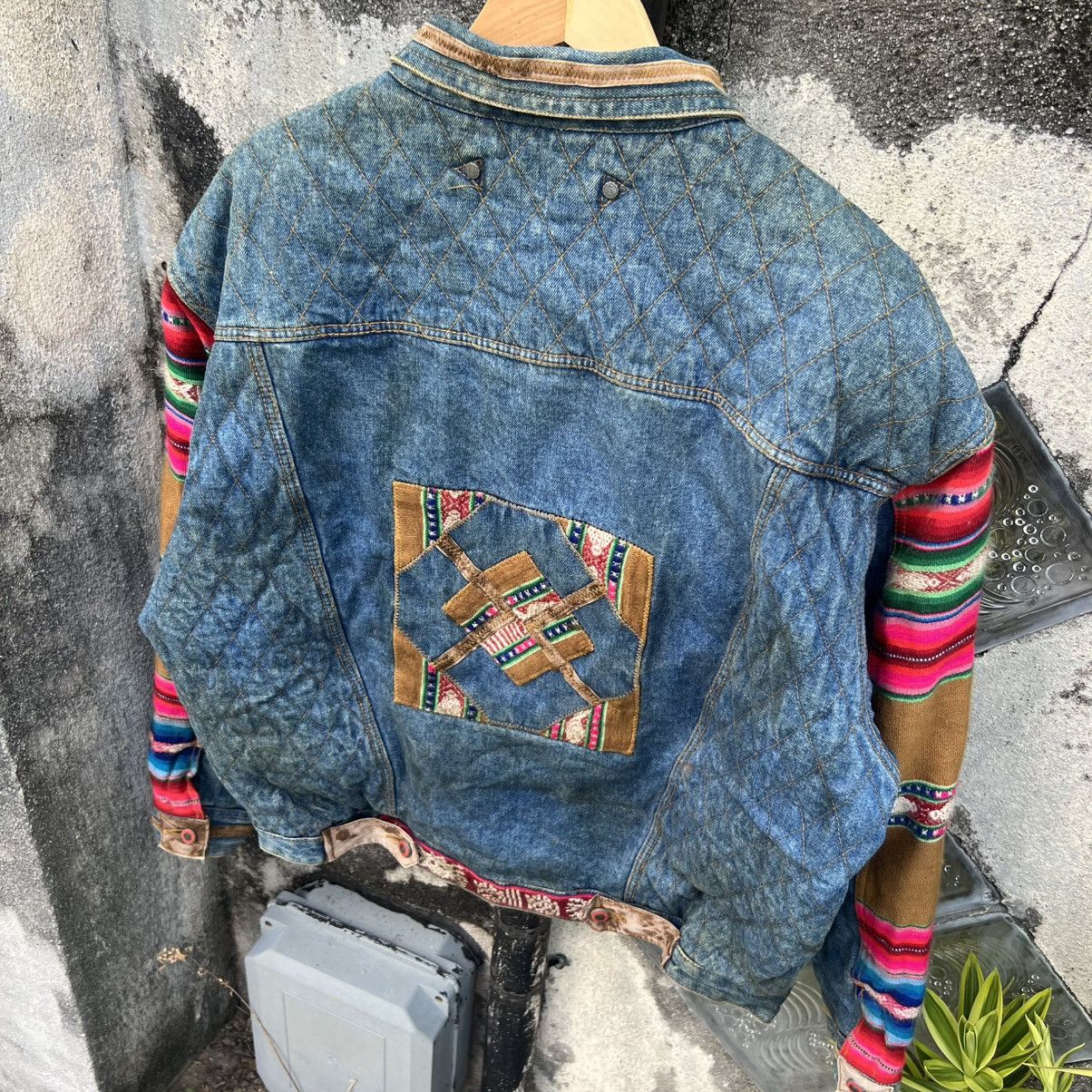 Japanese Brand “RARE” PATCHWORK HEAVY DENIM JACKET Size US XL / EU 56 / 4 - 14 Thumbnail