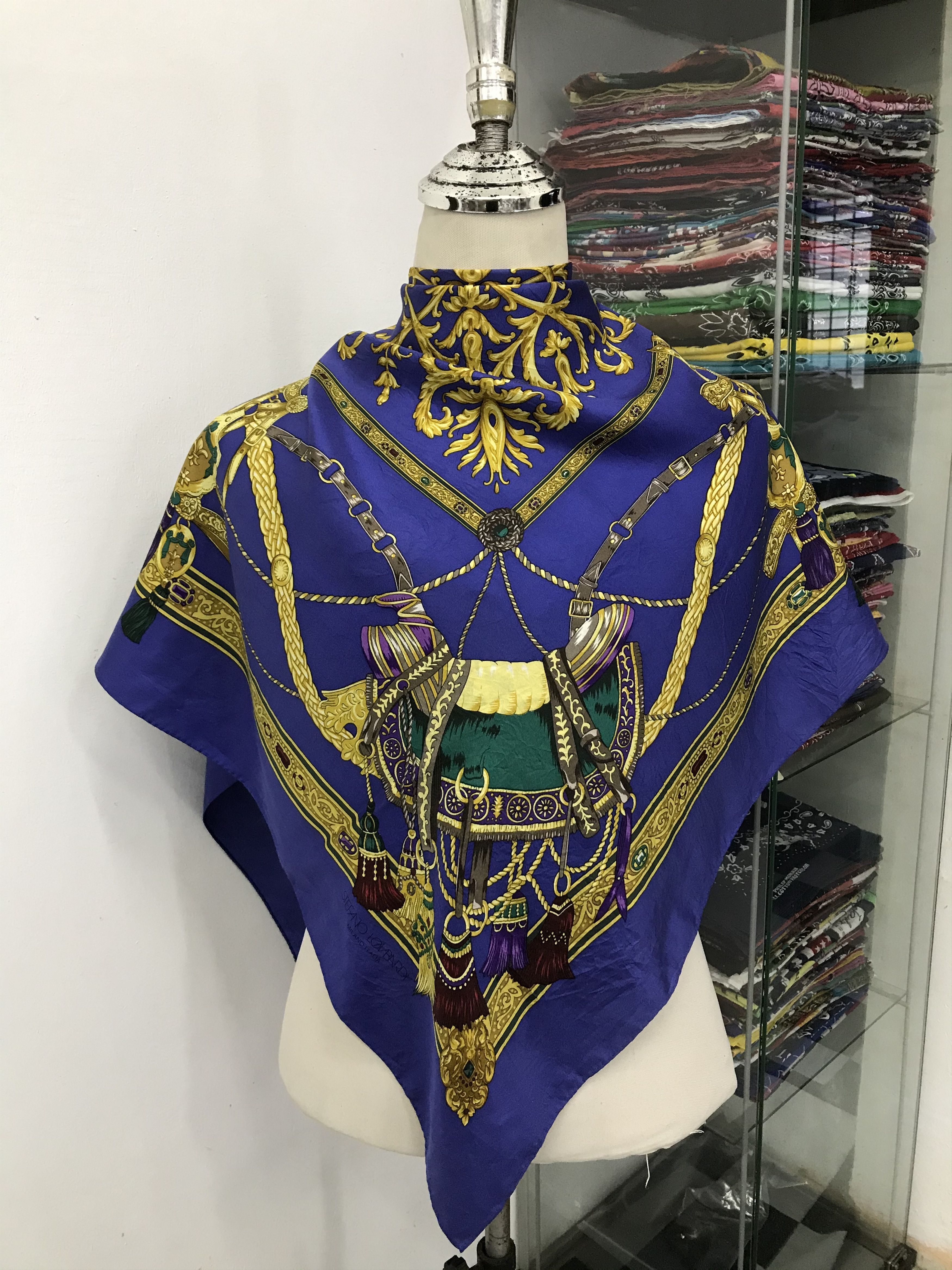 Vintage Vintage Stefano Lombardi Silk Scarf Size ONE SIZE - 1 Thumbnail