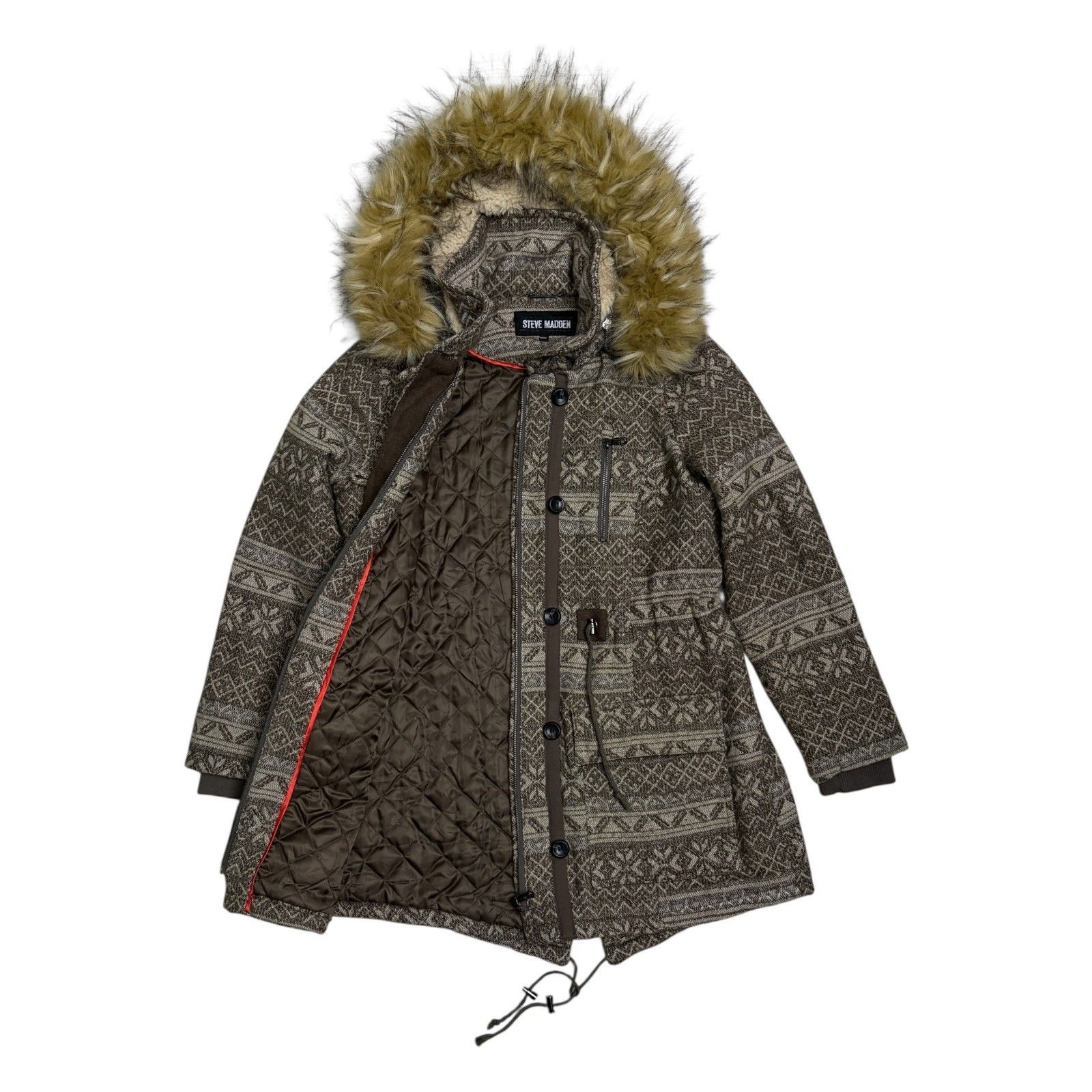 Steve Madden STEVE MADDEN Faux Fur Wool Winter Parka Jacket Coat Medium Size M / US 6-8 / IT 42-44 - 2 Thumbnail