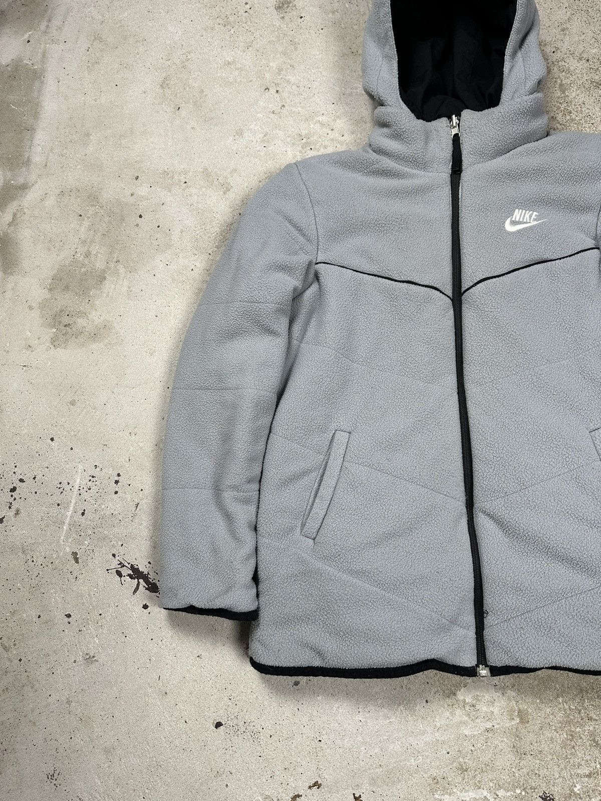 Nike ‼️ Vintage y2k Nike Reversible Sherpa Fleece Hooded Jacket Size US M / EU 48-50 / 2 - 15 Thumbnail