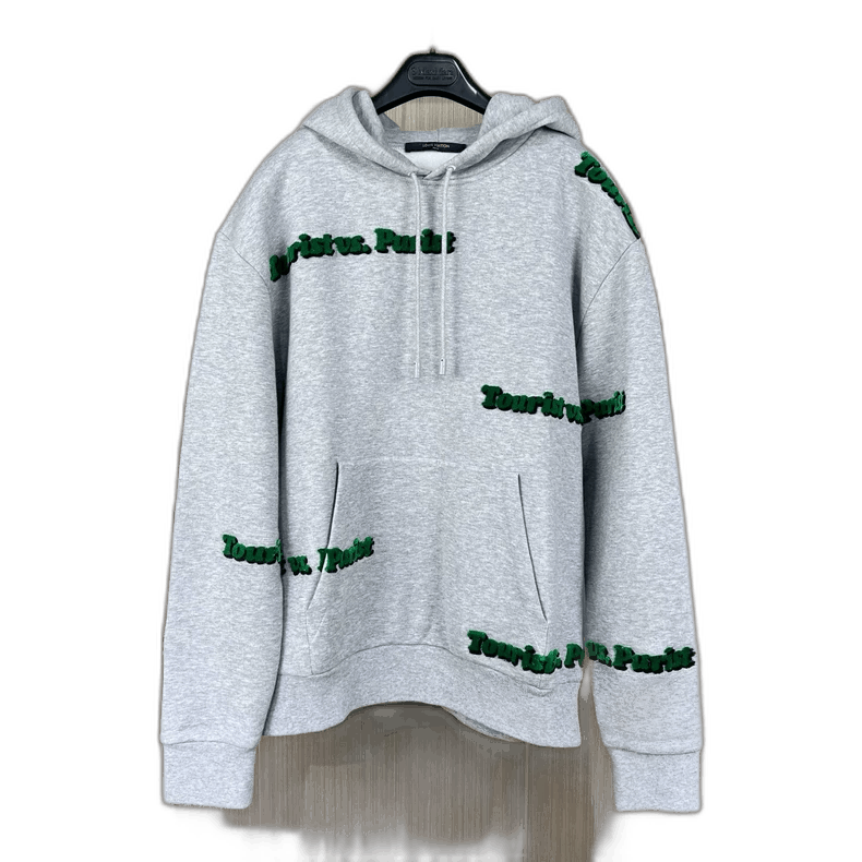 Louis Vuitton Louis Vuitton Gray Hooded Sweatshirt with Letters Size US S / EU 44-46 / 1 - 1 Thumbnail