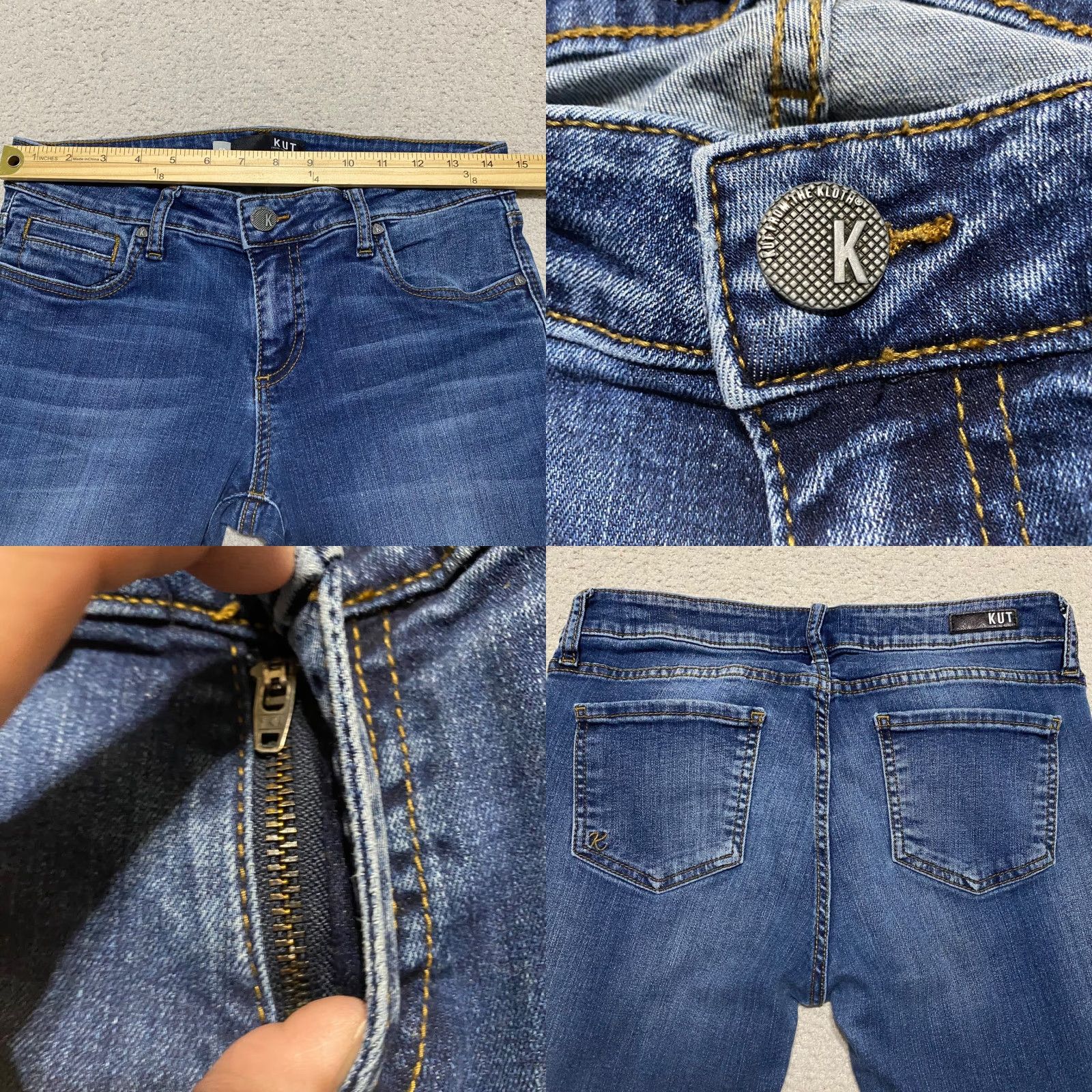 Vintage KUT from the Kloth Jeans Womens 6P Blue Denim Mia Toothpick Skinny Low Rise Jeans? Size 28" / US 6 / IT 42 - 8 Thumbnail