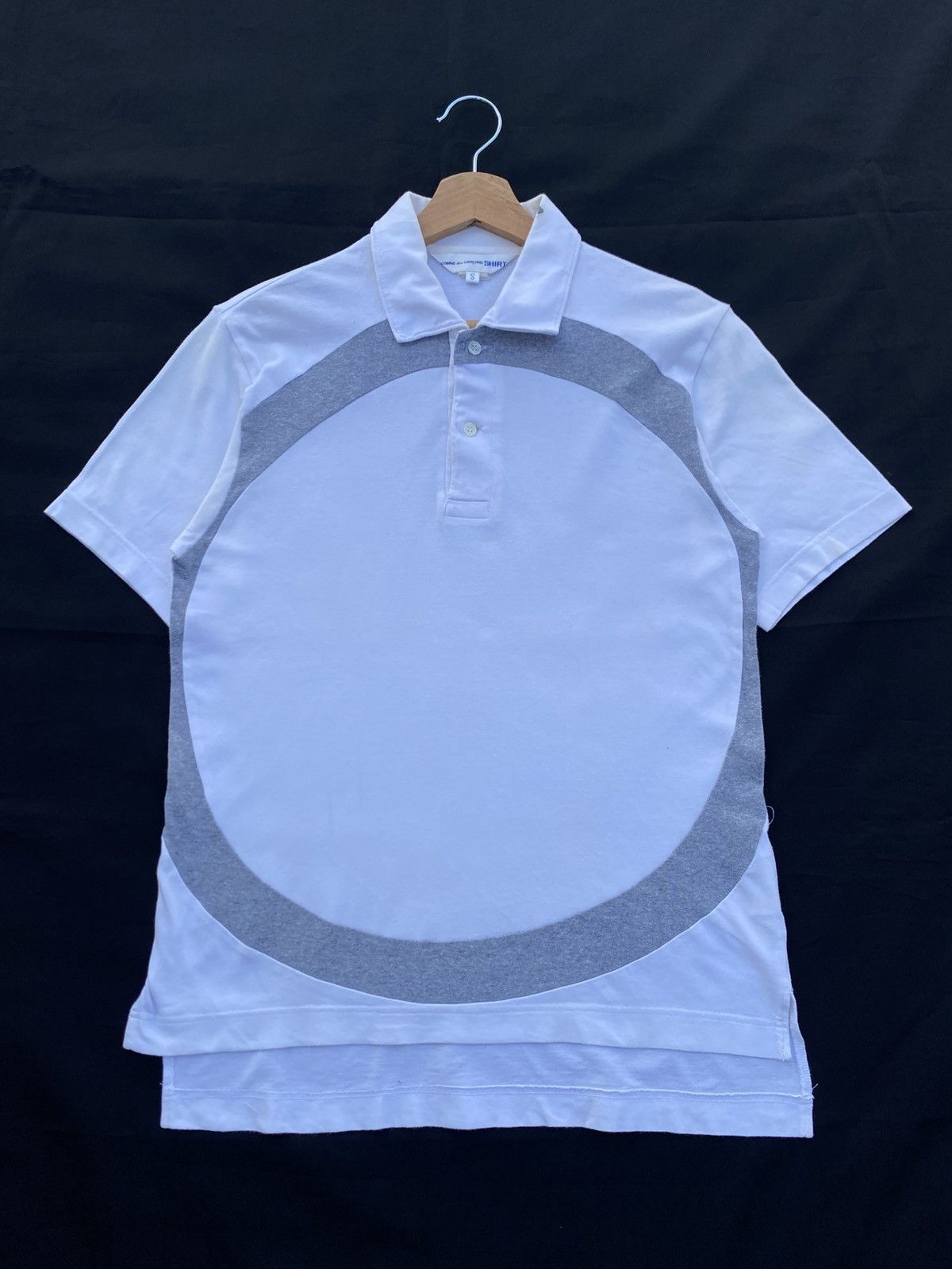 Comme des Garcons Rare Design Comme Des Garcons White Polo Shirt Size US S / EU 44-46 / 1 - 1 Thumbnail