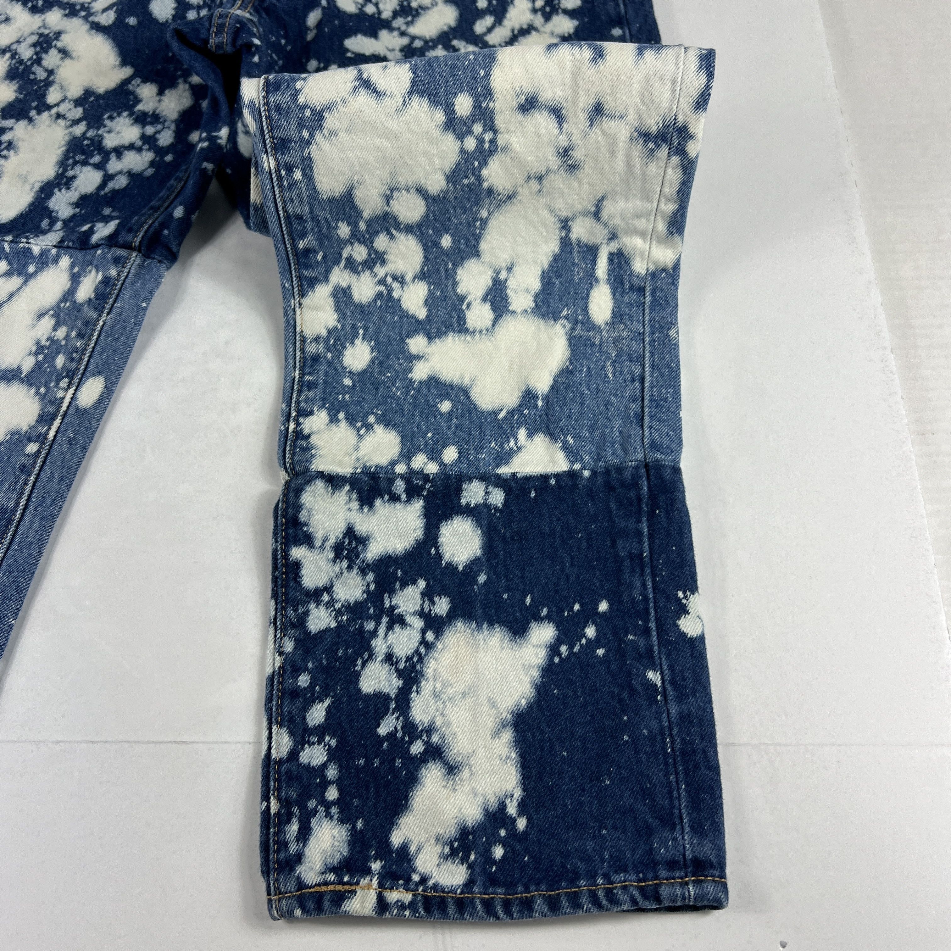 Levi's Levi's Jeans Men 541 Athletic Tapered Blue Bleached Denim Size US 33 - 6 Thumbnail