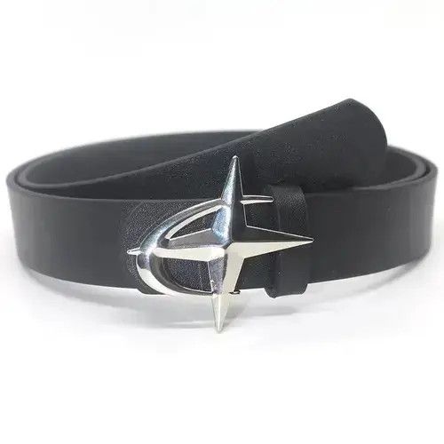 Leather Vintage Star Buckle Belt Size ONE SIZE - 1 Thumbnail
