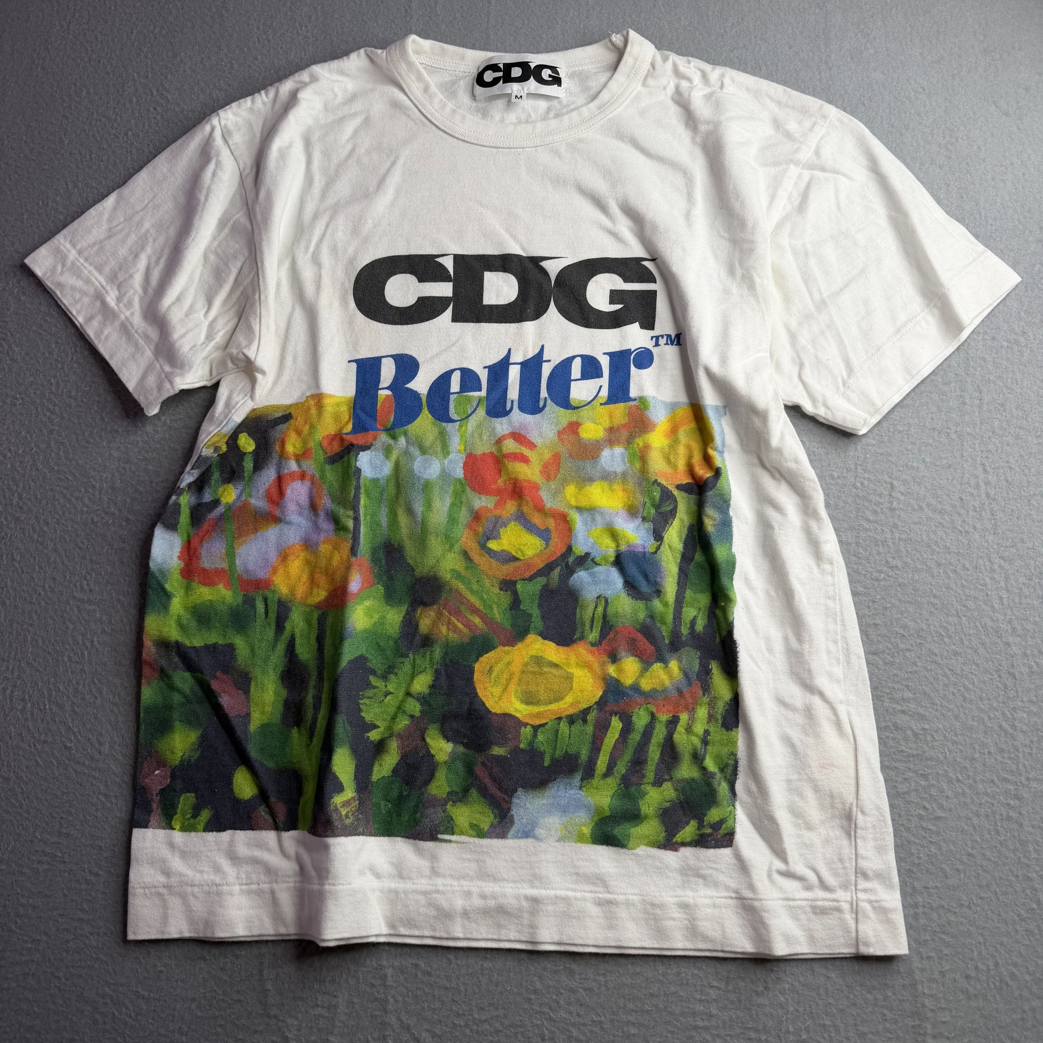Comme des Garcons Comme des Garcons white floral graphic t-shirt Size M / US 6-8 / IT 42-44 - 1 Thumbnail