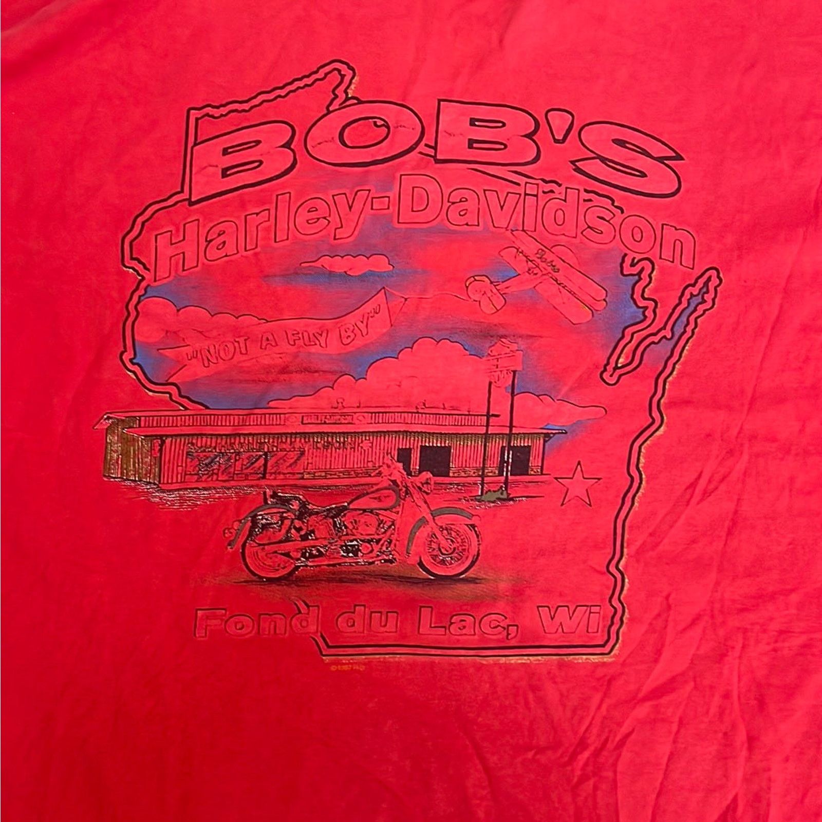 Harley Davidson Vintage 1997 Bobs Harley Davidson Fond Du Lac WI 2XL Size US XXL / EU 58 / 5 - 6 Thumbnail