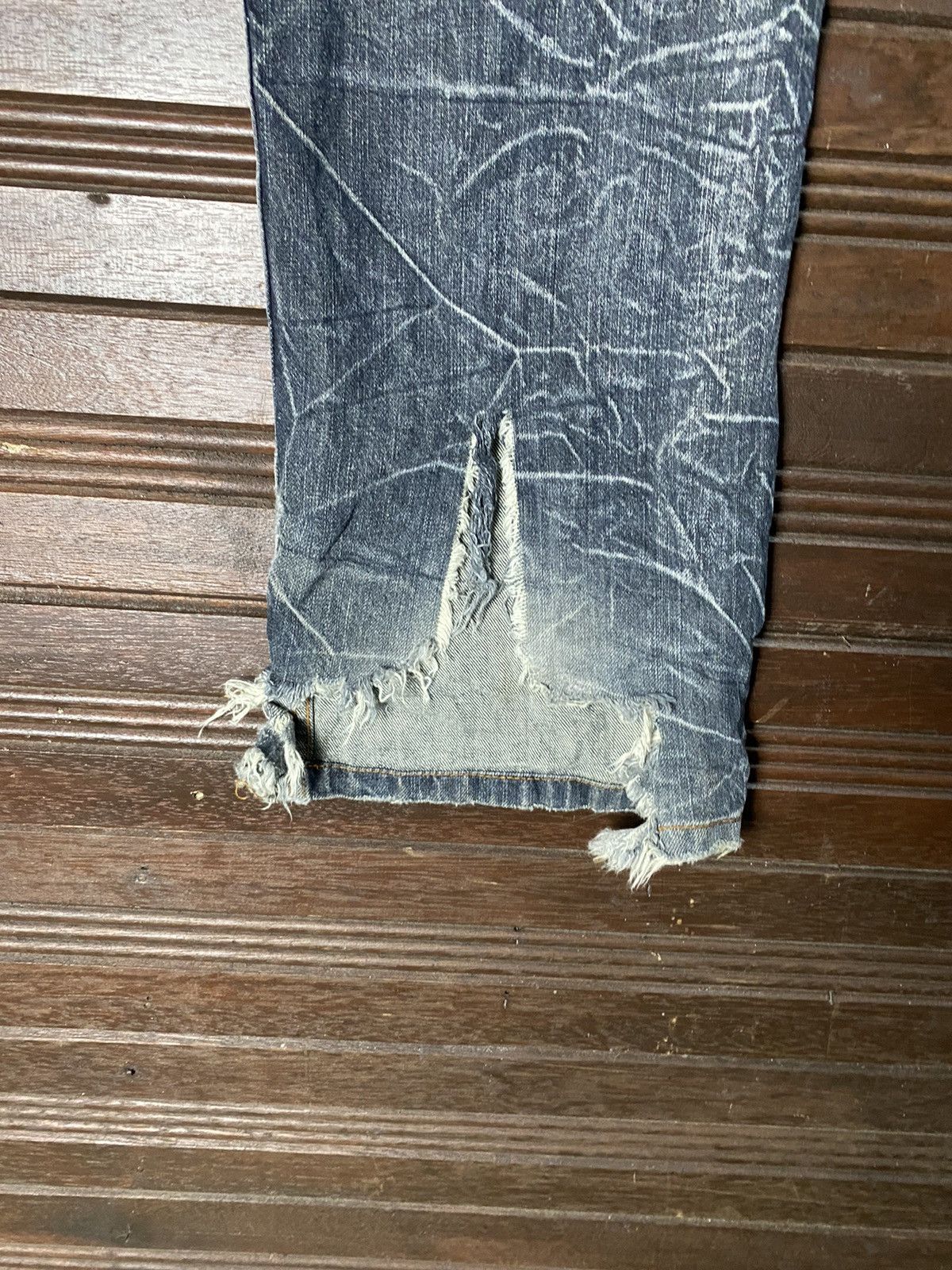Japanese Brand Rare Nylaus Japan Double Waist Claw Mark Denim Size US 34 / EU 50 - 8 Thumbnail