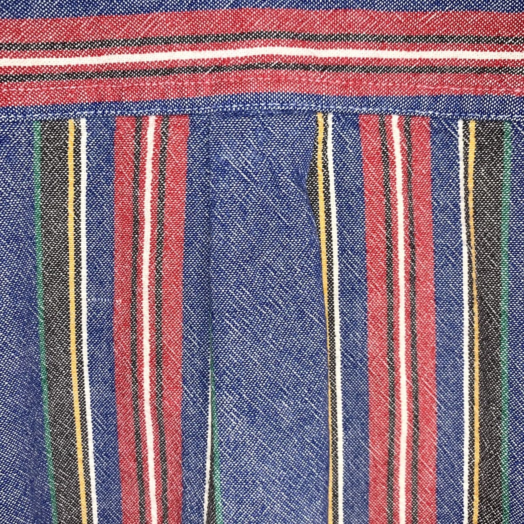 Gap VINTAGE Gap Blue Denim Striped Button Up Shirt Large Long Sleeve Vintage Size US L / EU 52-54 / 3 - 4 Thumbnail