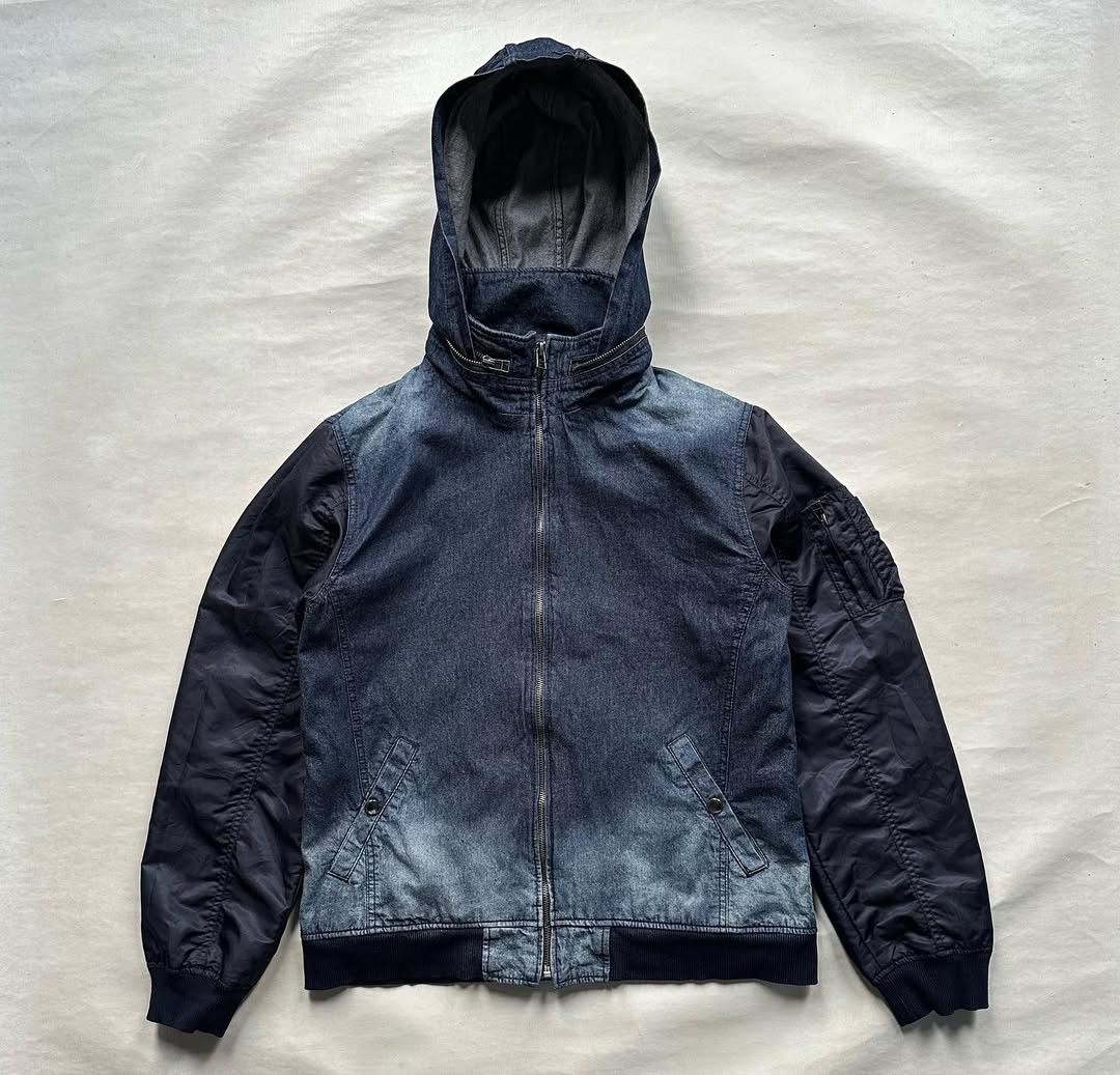 Other |n The Attic Washed Bomber Denim Jacket Size US L / EU 52-54 / 3 - 2 Thumbnail