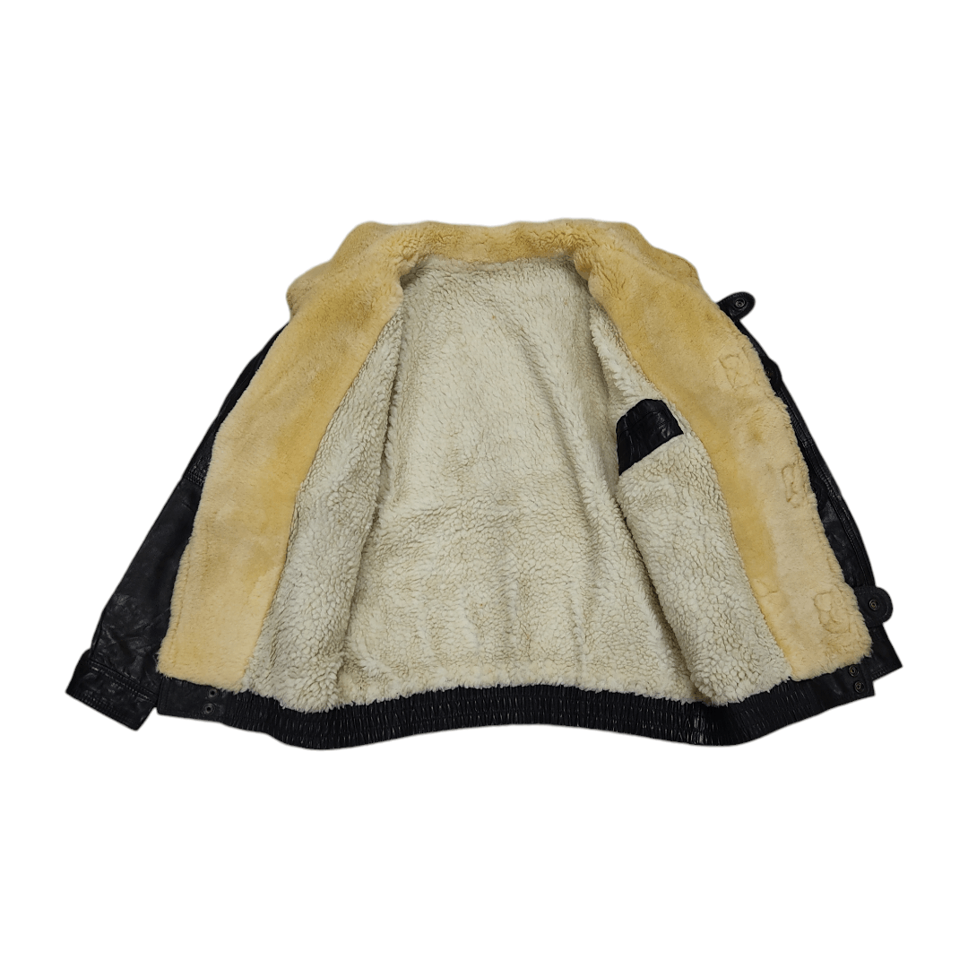 Genuine Leather Vintage 60s Bikers Shearling Fur Lined Leather Jacket Size US M / EU 48-50 / 2 - 13 Thumbnail