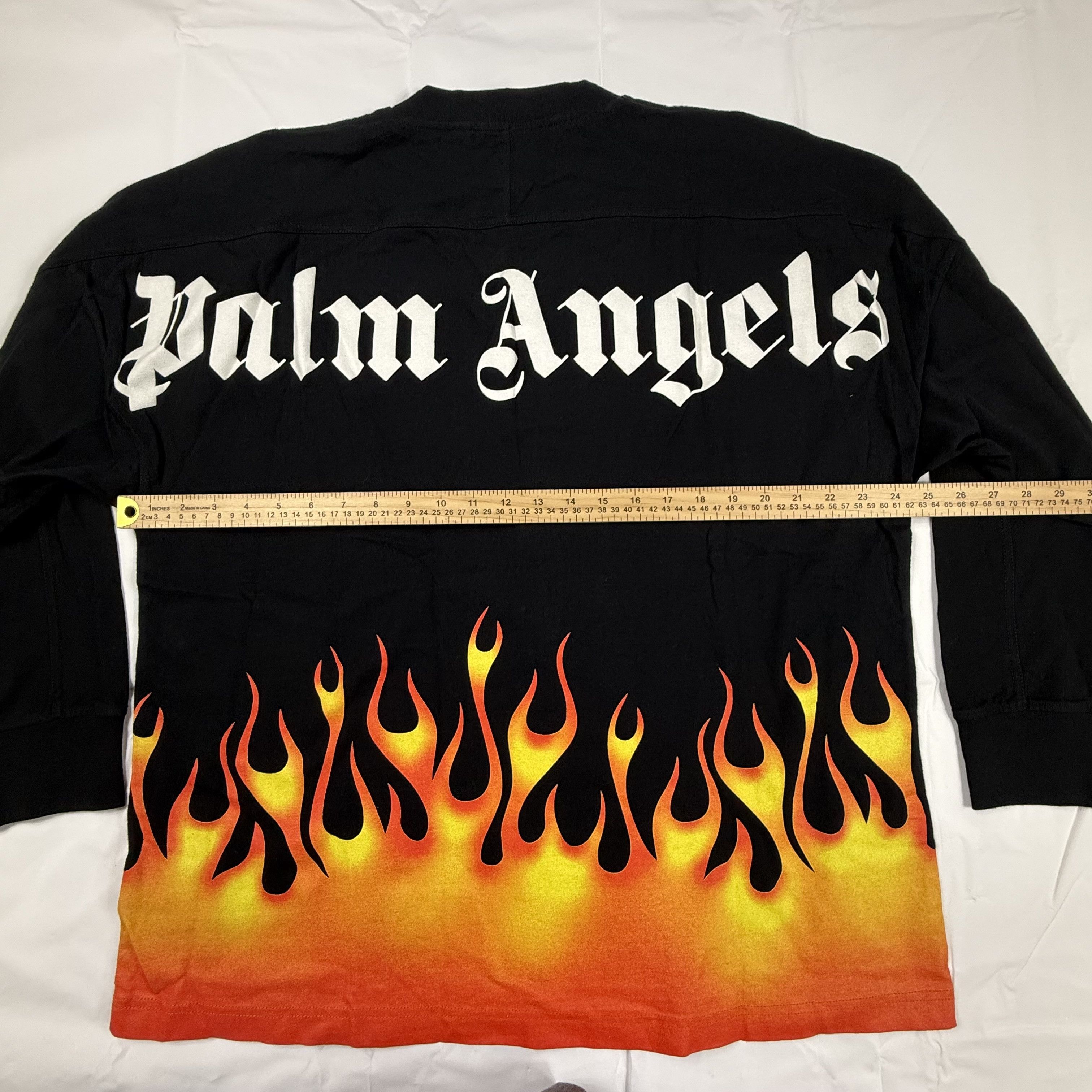 Palm Angels Palm Angels Flame Graphic Long Sleeve T-Shirt Black Size US M / EU 48-50 / 2 - 6 Thumbnail