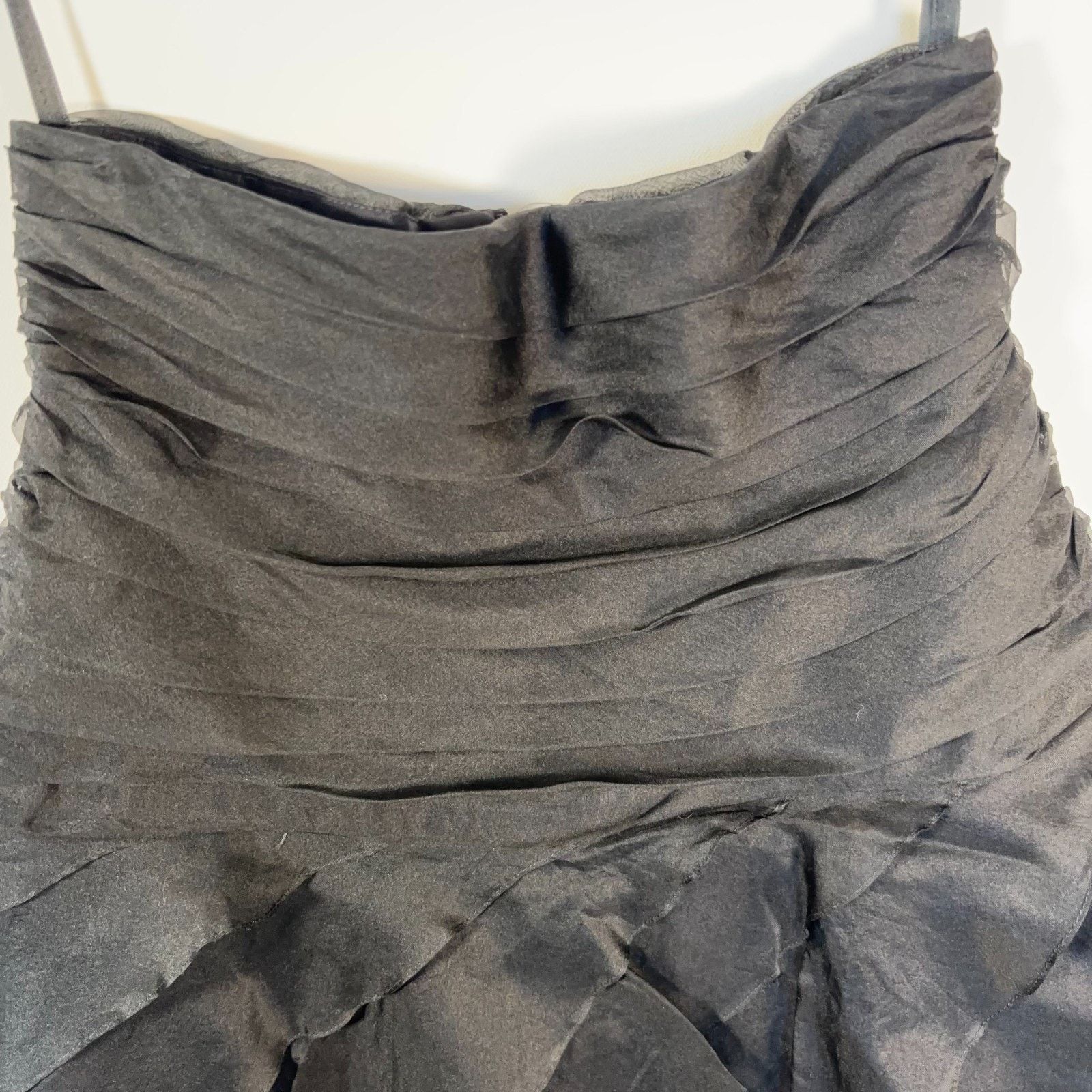 Tadashi Shoji Vintage Tadashi Shoji Black Silk Strapless Cocktail Dress 8 Size M / US 6-8 / IT 42-44 - 6 Thumbnail