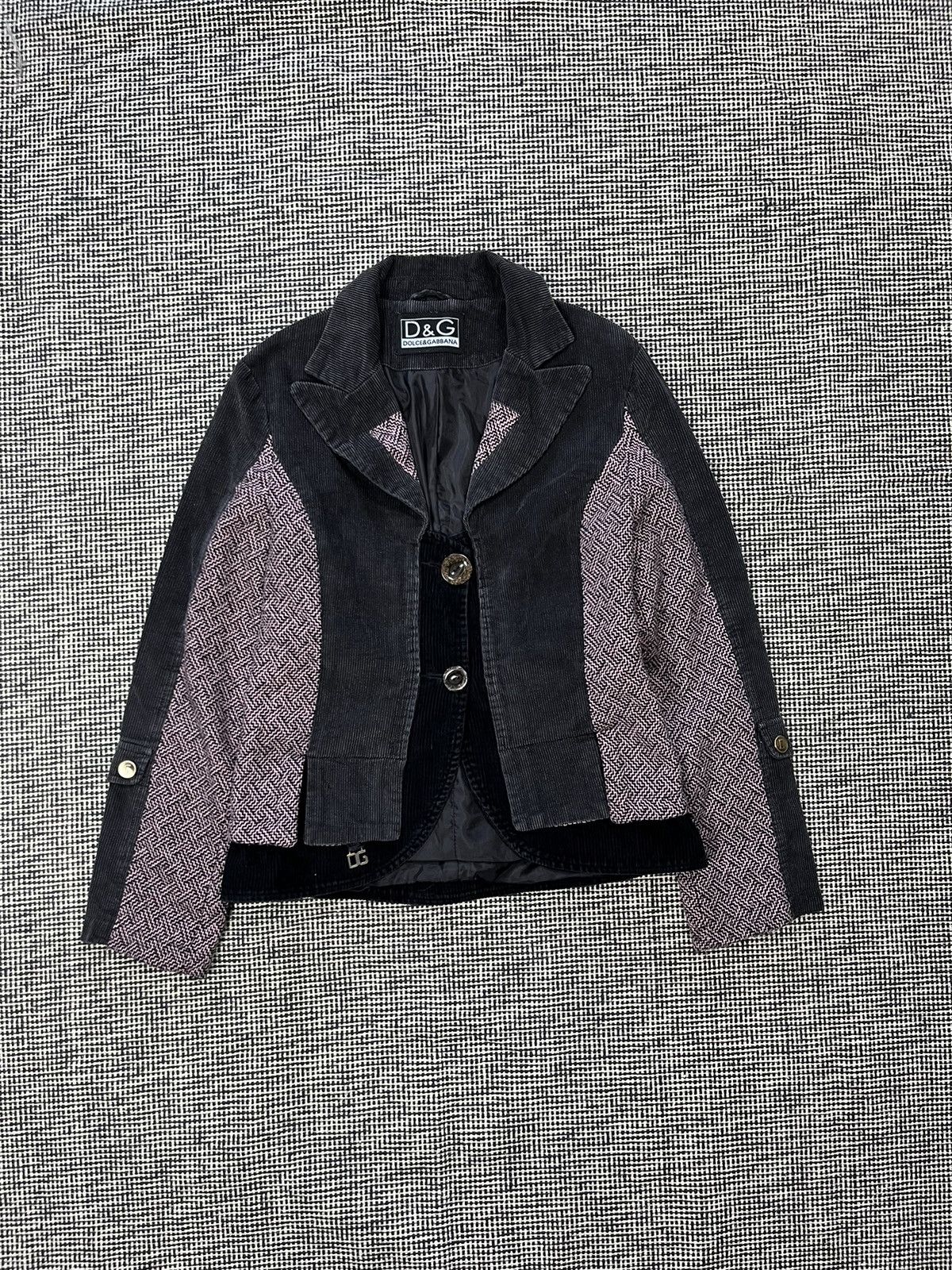 Designer × Dolce & Gabbana ➕ vintage D&G Dolce & Gabbana corduroy blazer jacket Size M / US 6-8 / IT 42-44 - 1 Thumbnail