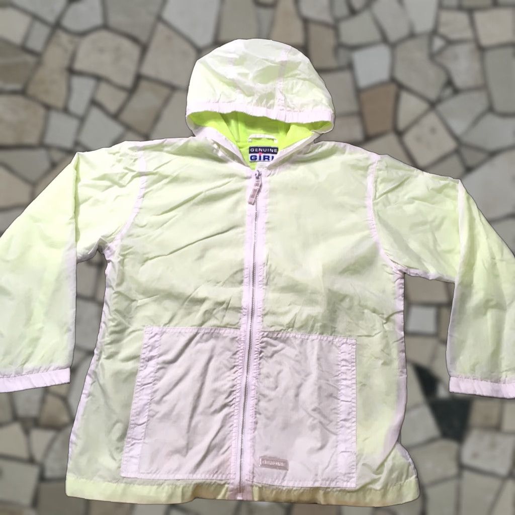 Rains green Sherbet Hooded Rain Jacket Women's L Full Zip Coat Nylon Softshell Size L / US 10 / IT 46 - 1 Thumbnail