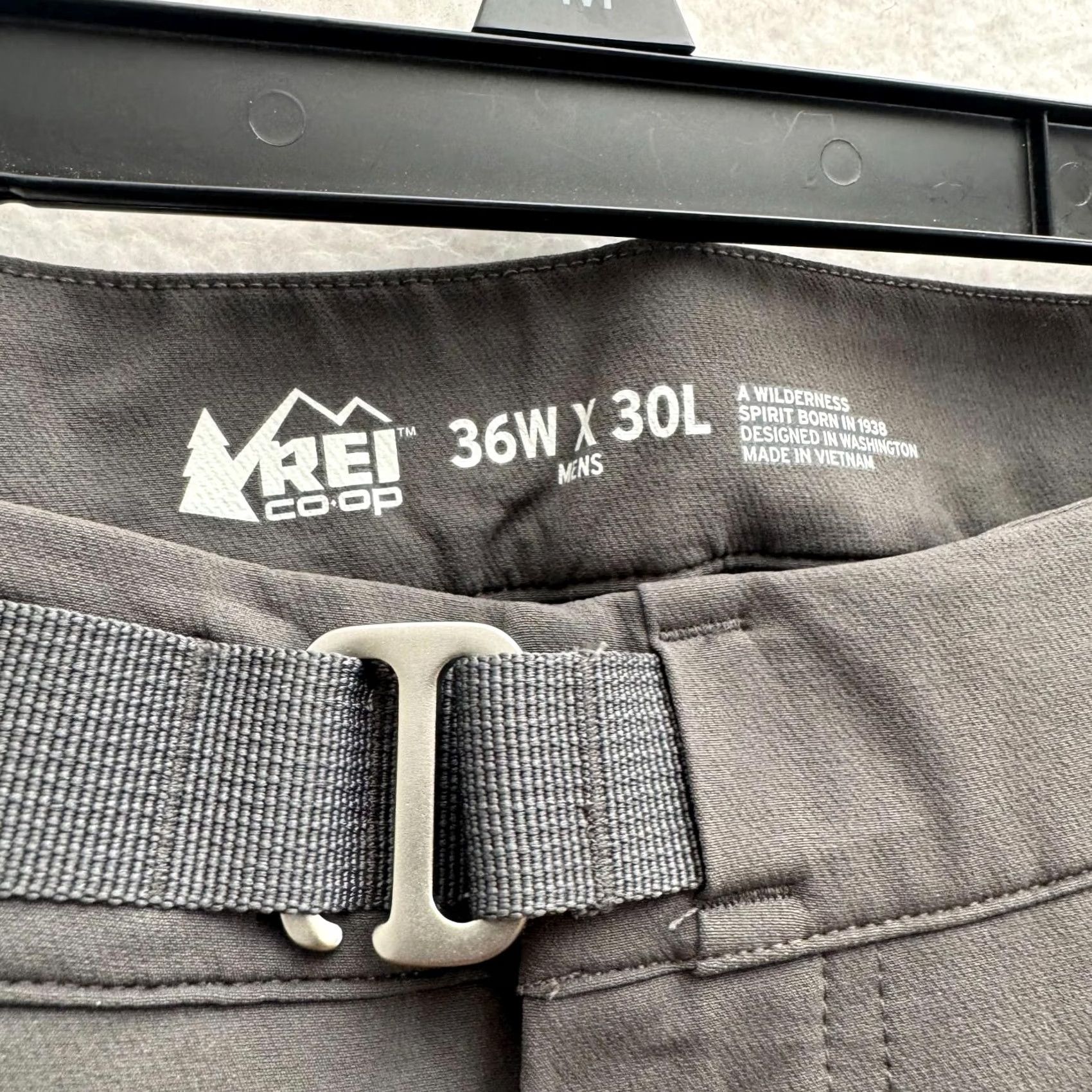 Vintage REI Mens Pants 36x30 Regular Gray Activator Soft Shell Hiking Belted Chino Outdoor Size US 36 / EU 52 - 2 Thumbnail