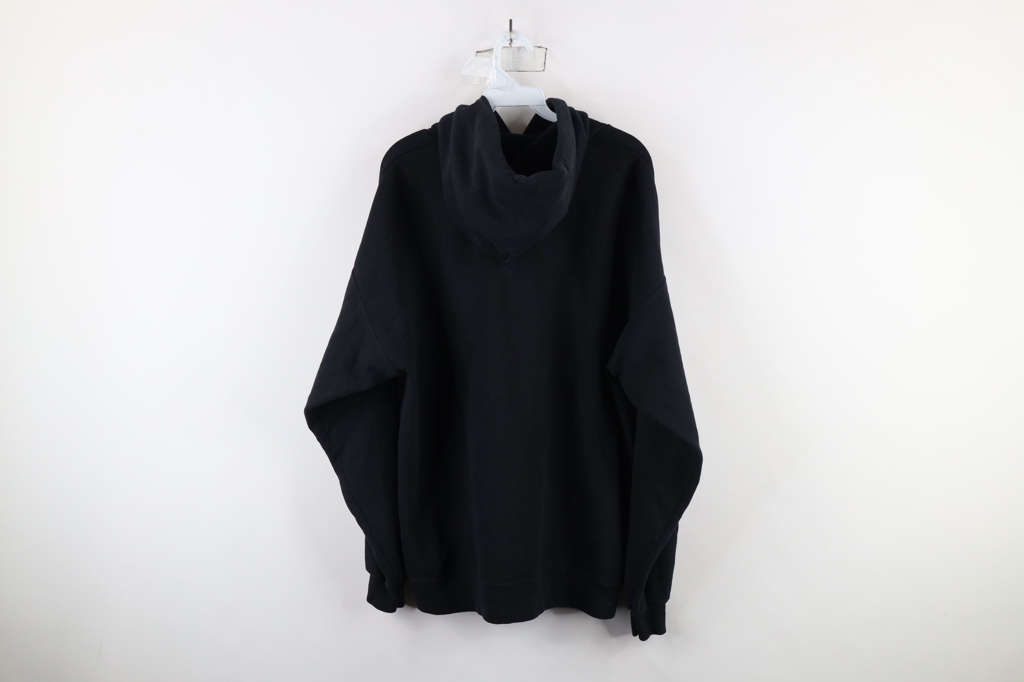 Vintage Vintage 90s Streetwear Blank Hoodie Sweatshirt Black Size US XL / EU 56 / 4 - 10 Thumbnail