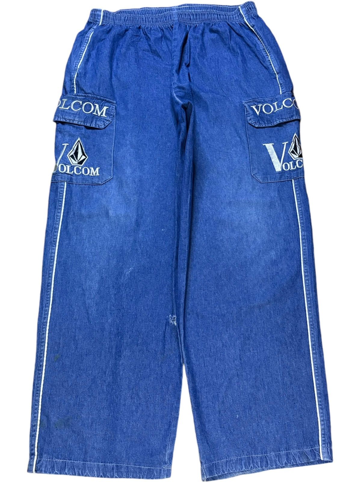 Volcom Vintage Volcom Elasticated Waist Baggy Cargo Sweats Size US 32 / EU 48 - 1 Thumbnail