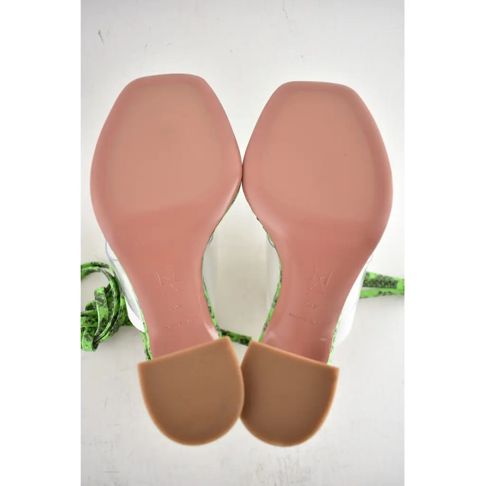 Amina Muaddi Zula Ayer Snake Thong PVC Lace Up Tie Sandal Heel Pump 36.5 Size US 6.5 / IT 36.5 - 12 Thumbnail
