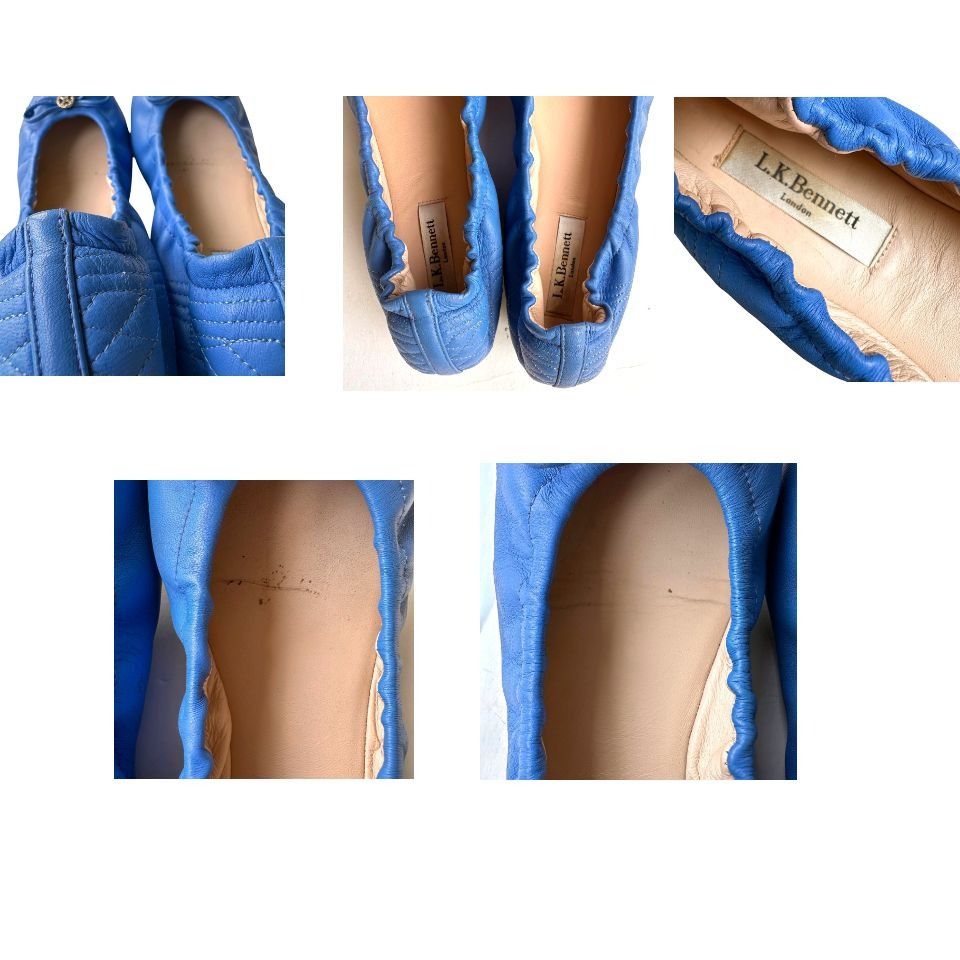 Other L K Bennett London Royal Blue Nappa Leather Sissy Ballet Fla Size US 8.5 / IT 38.5 - 11 Thumbnail